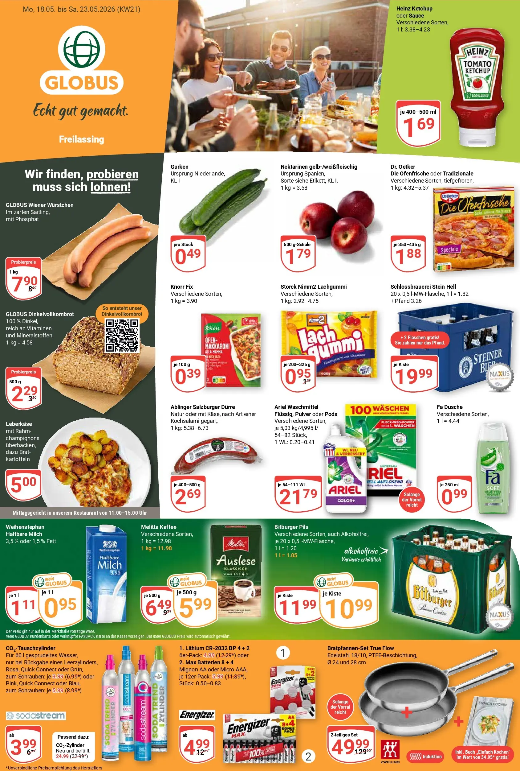 Globus Prospekt Freilassing	 (ab 17.05.2026) » Angebote online | Seite: 1 | Produkte: Melitta kaffee, Ariel, Kartoffeln, Ketchup