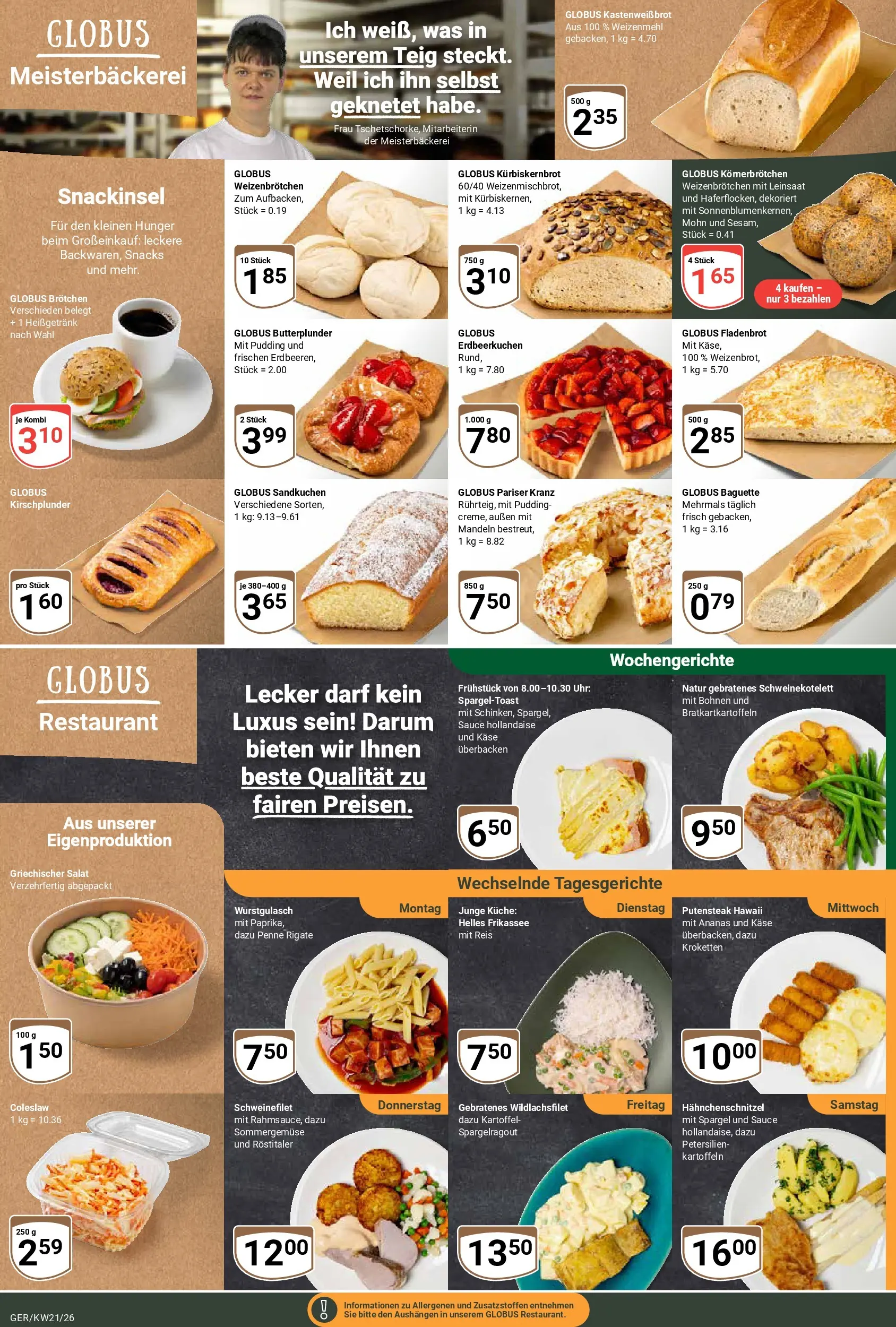 Globus Prospekt Gera	 (ab 17.05.2026) » Angebote online | Seite: 9 | Produkte: Baguette, Ananas, Pudding, Uhr