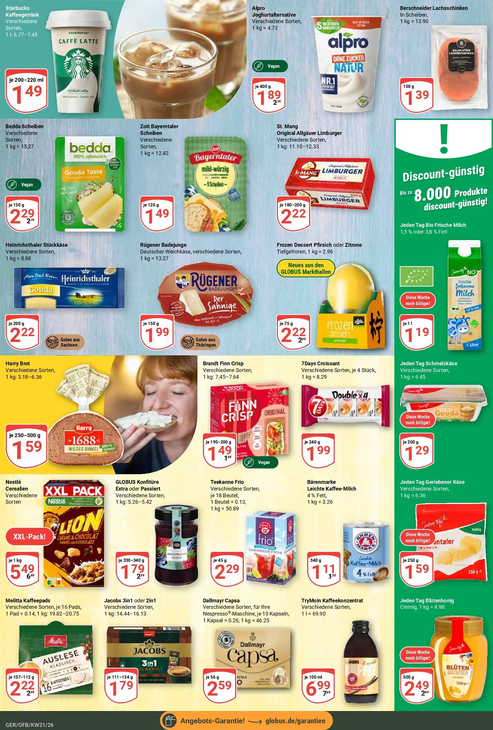 Globus Prospekt Gera	 (ab 17.05.2026) » Angebote online | Seite: 14 | Produkte: Kaffeepads, Milch, Brot, Dallmayr capsa