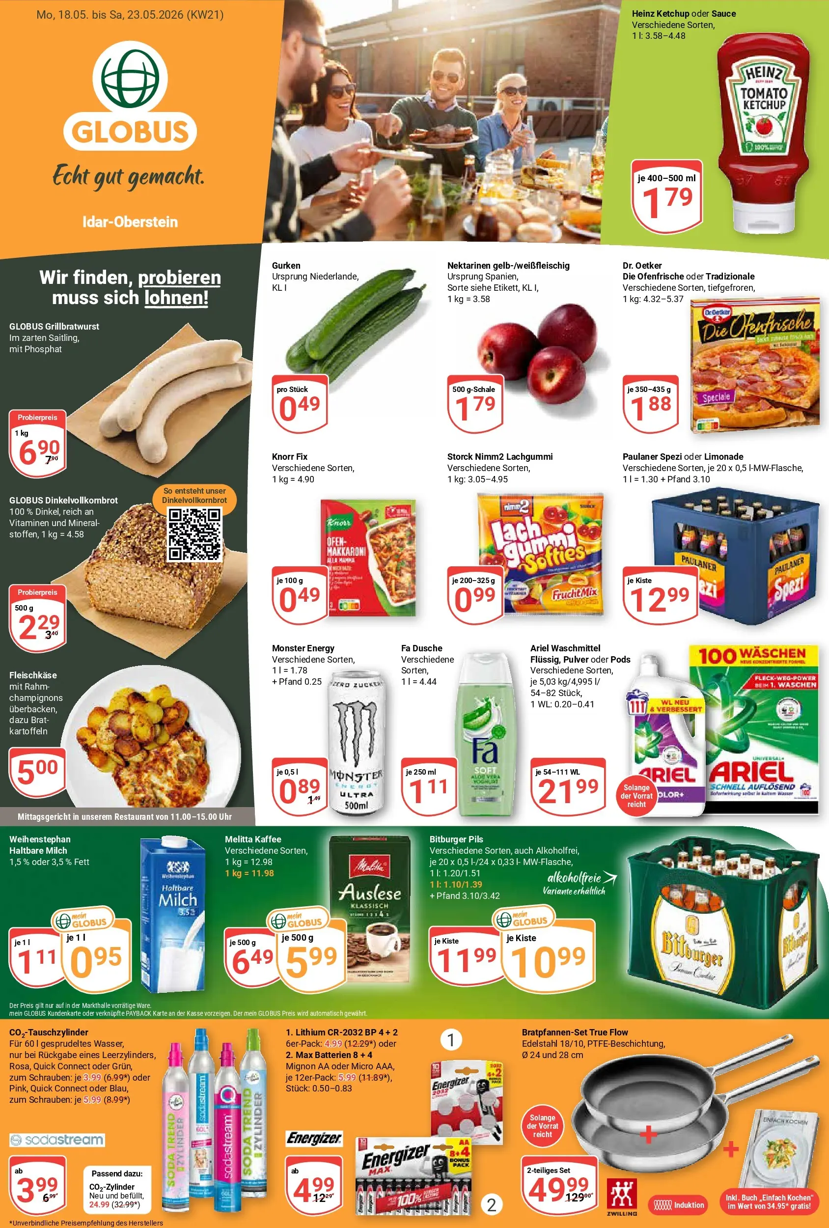 Globus Prospekt Idar-Oberstein	 (ab 17.05.2026) » Angebote online | Seite: 1 | Produkte: Energy, Knorr, Ofenfrische, Kartoffeln