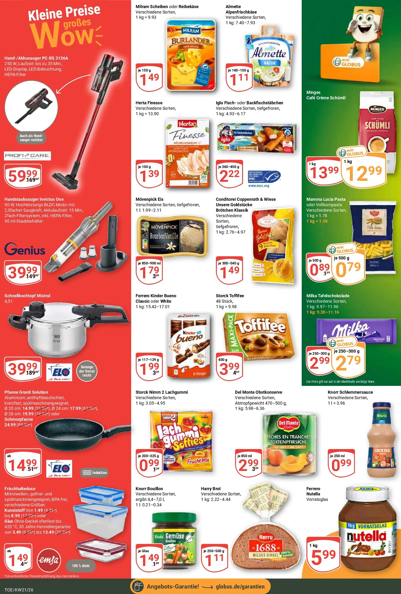 Globus Prospekt Tönisvorst	 (ab 17.05.2026) » Angebote online | Seite: 2 | Produkte: Kinder bueno, Movenpick eis, Milram, Reibekase