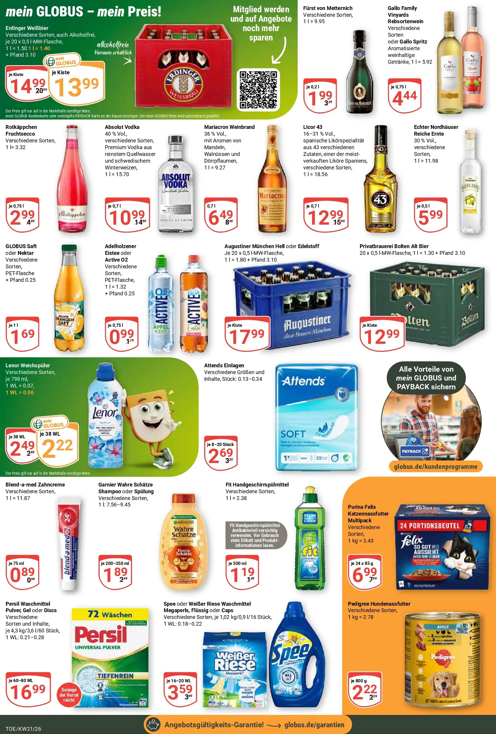 Globus Prospekt Tönisvorst	 (ab 17.05.2026) » Angebote online | Seite: 3 | Produkte: Erdinger, Orangen, Shampoo, Spülung