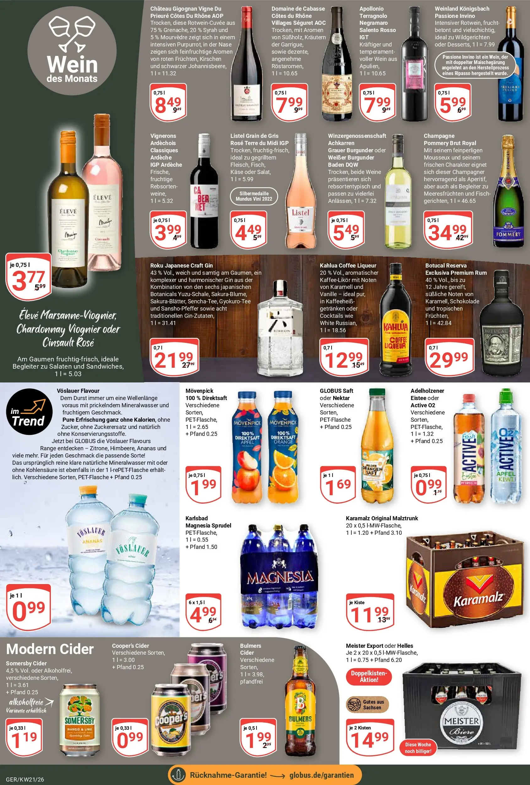 Globus Prospekt Gera	 (ab 17.05.2026) » Angebote online | Seite: 18 | Produkte: Schokolade, Rum, Kirschen, Fisch