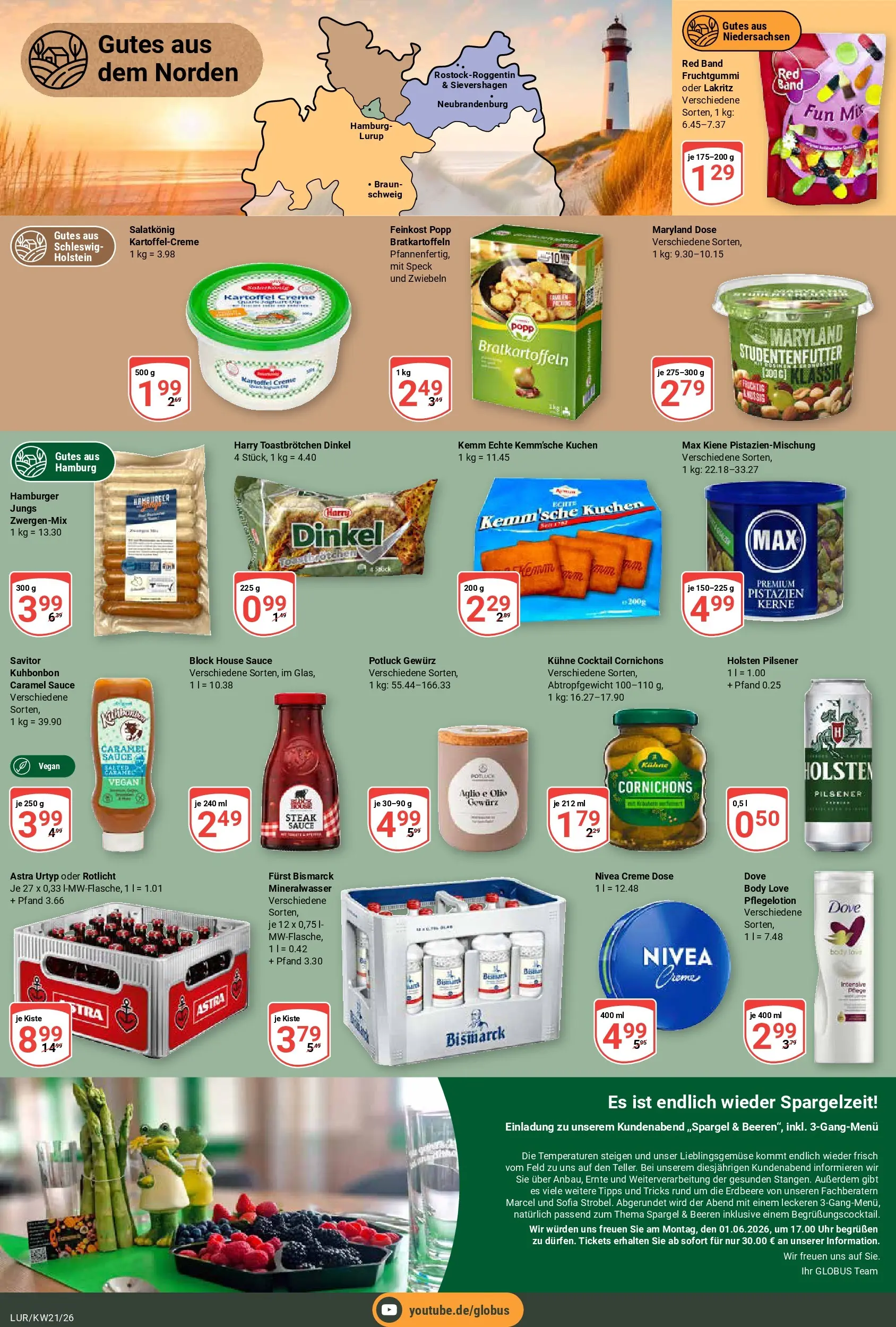 Globus Prospekt Hamburg	 (ab 18.05.2026) » Angebote online | Seite: 15 | Produkte: Astra, Spargel, Creme, Uhr