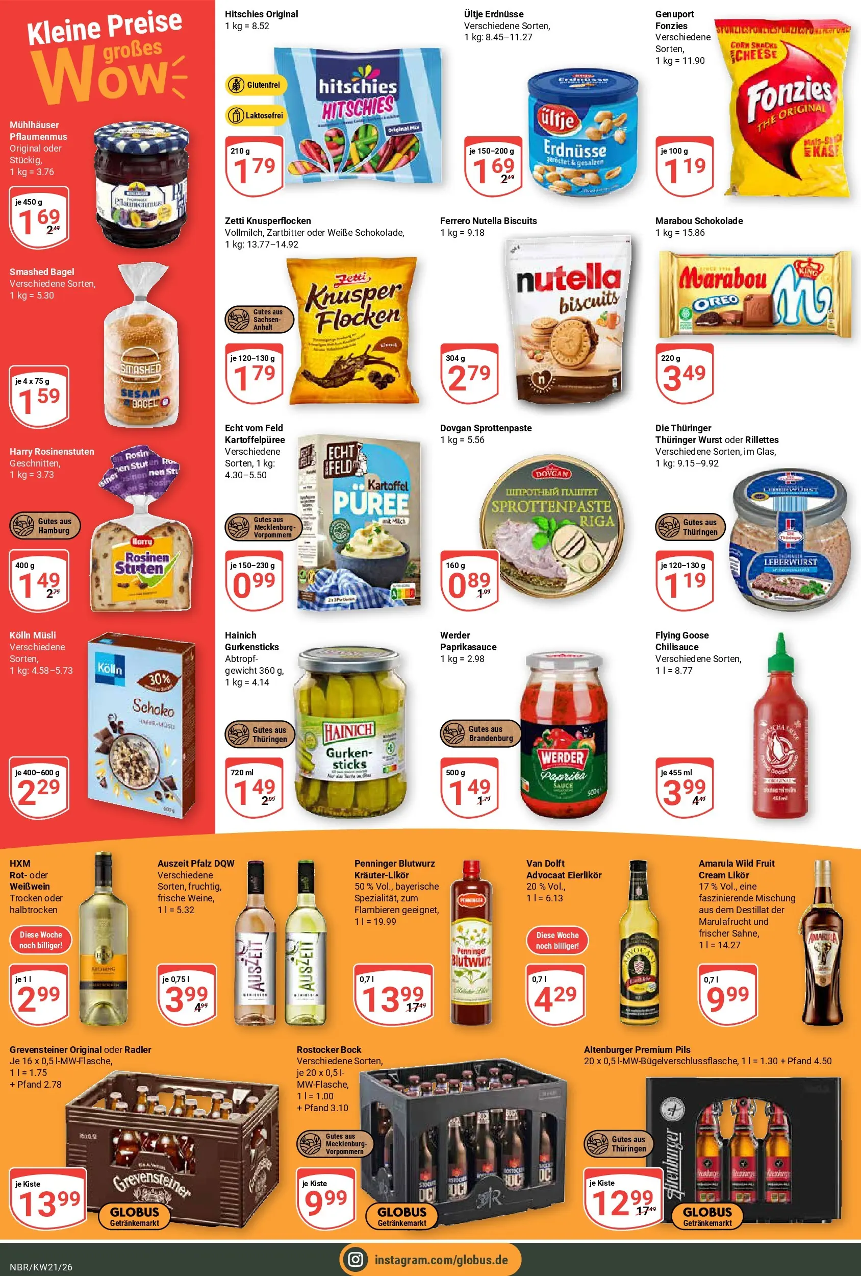 Globus Prospekt Neubrandenburg	 (ab 17.05.2026) » Angebote online | Seite: 4 | Produkte: Ultje erdnusse, Kolln, Likör, Radler