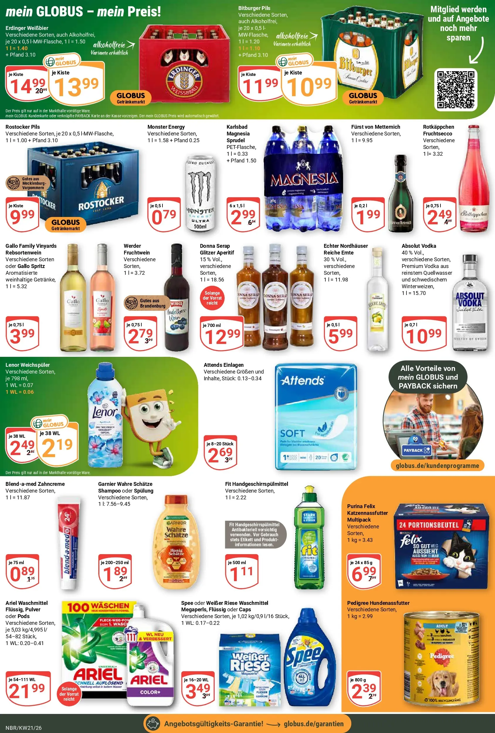 Globus Prospekt Neubrandenburg	 (ab 17.05.2026) » Angebote online | Seite: 5 | Produkte: Lenor, Erdinger, Energy, Spee