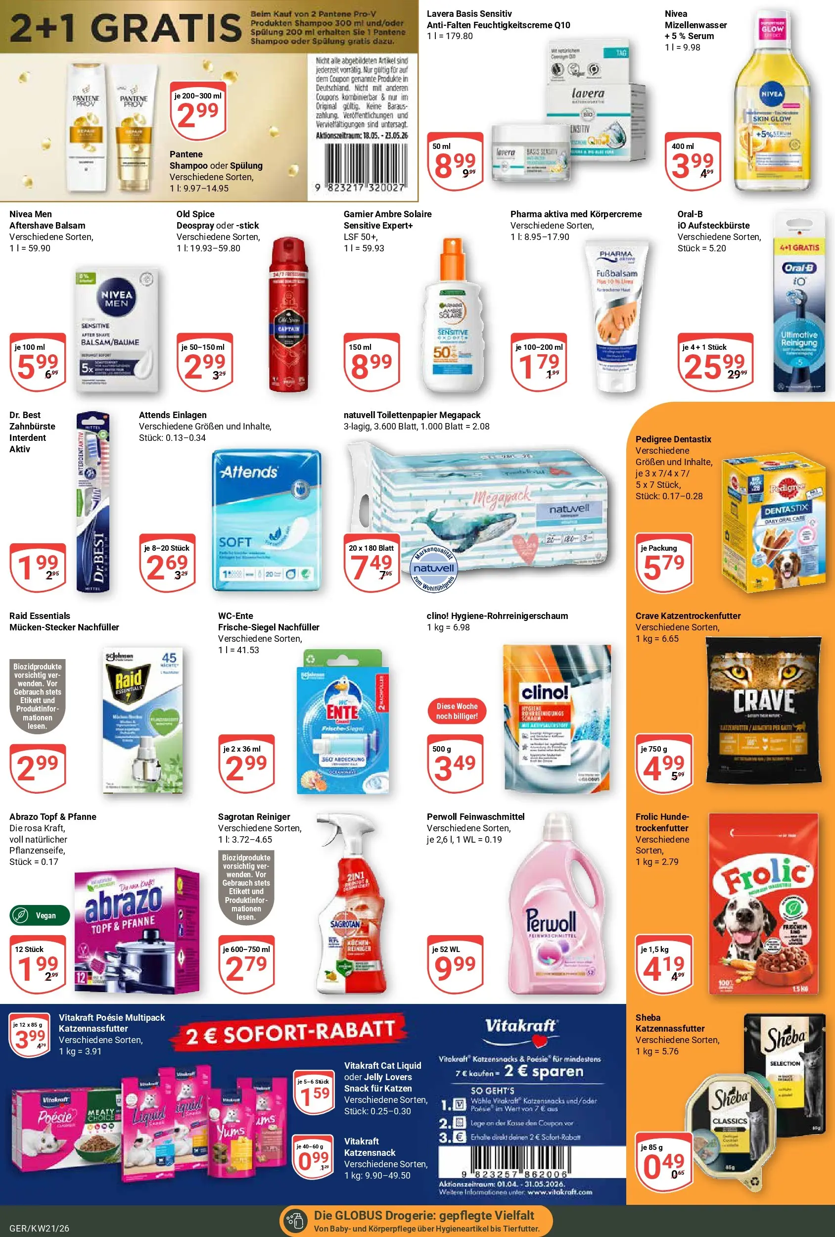 Globus Prospekt Gera	 (ab 17.05.2026) » Angebote online | Seite: 22 | Produkte: Perwoll, Deospray, Pedigree, Serum