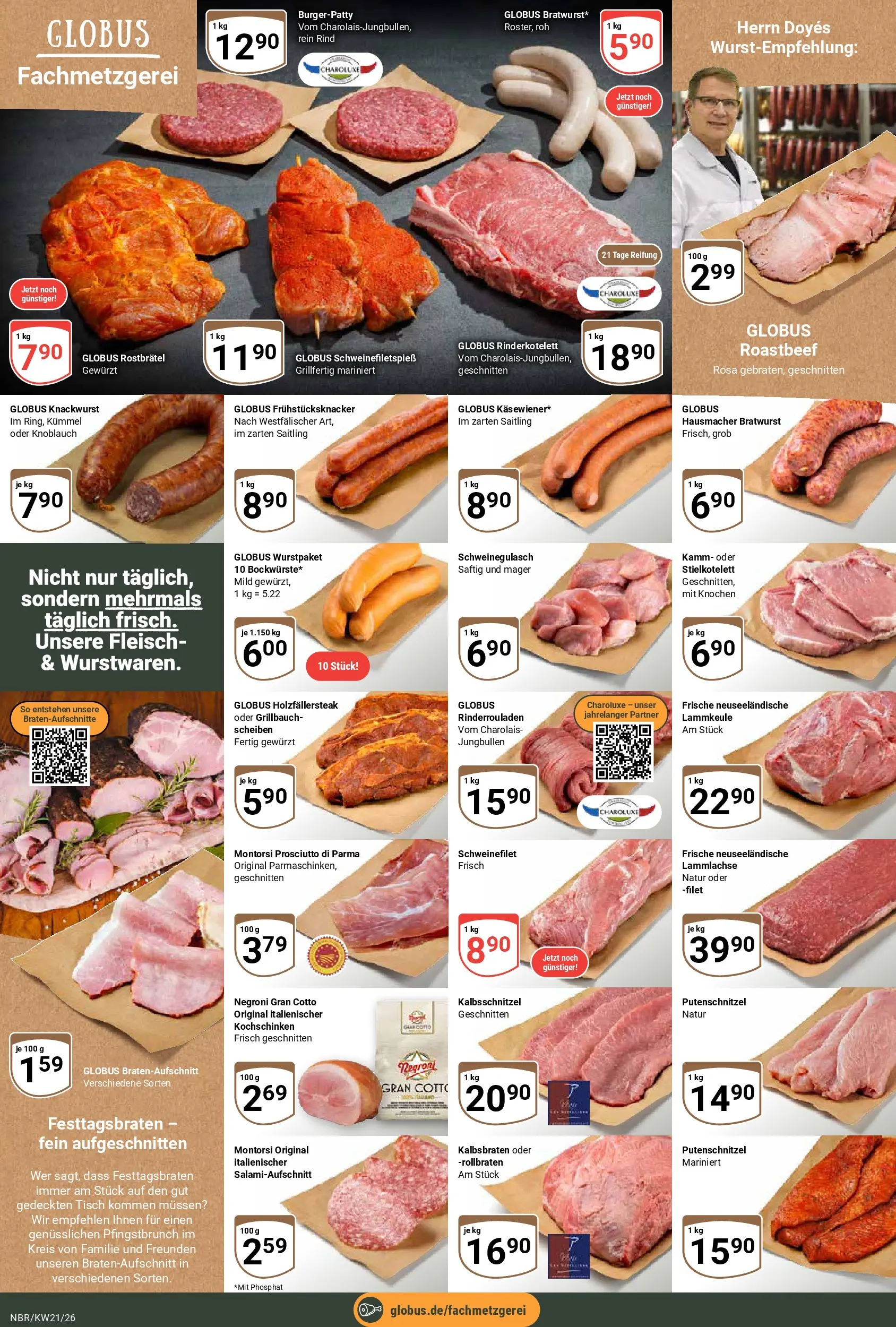 Globus Prospekt Neubrandenburg	 (ab 17.05.2026) » Angebote online | Seite: 8 | Produkte: Rinderrouladen, Schweinegulasch, Bratwurst, Knoblauch