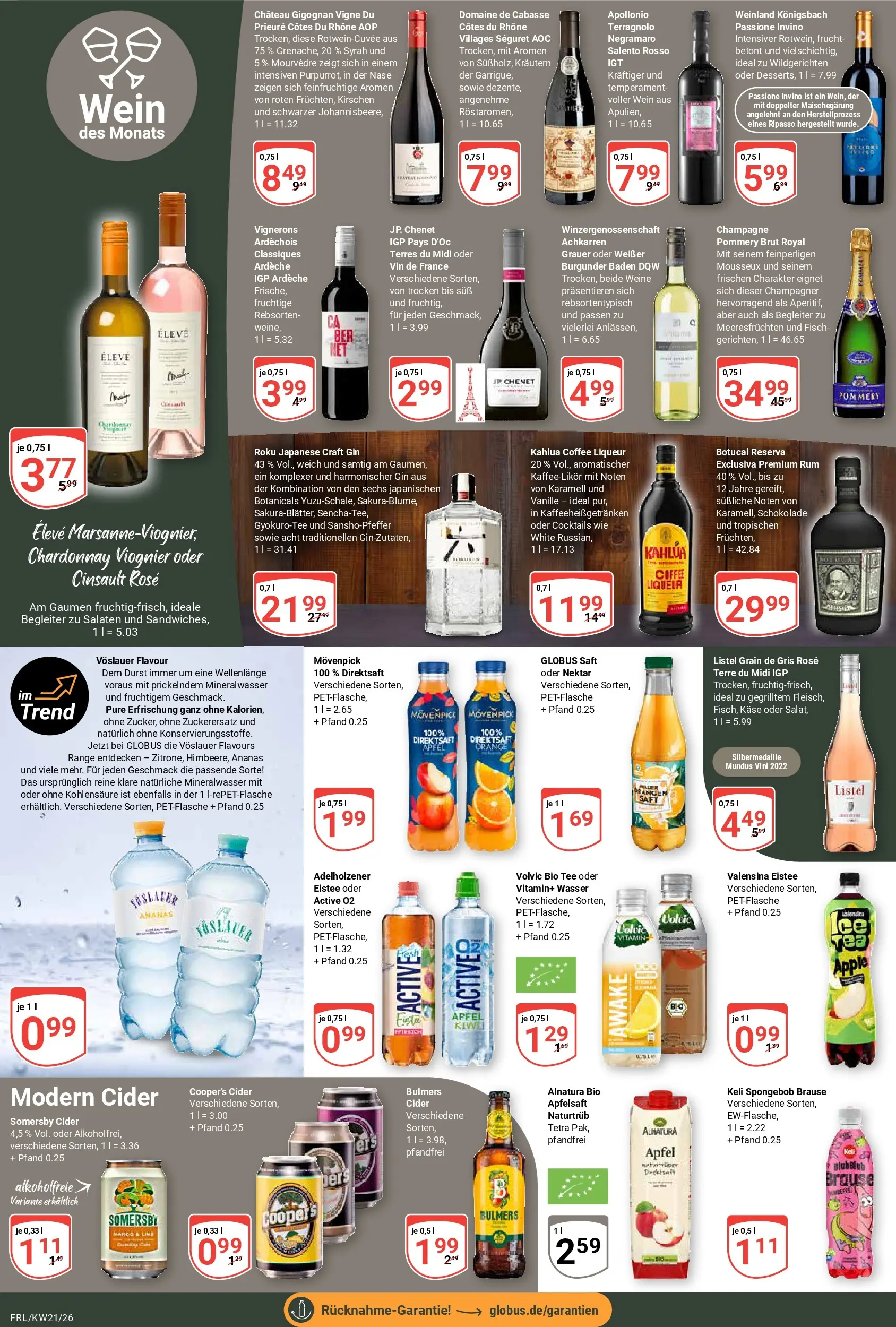 Globus Prospekt Freilassing	 (ab 17.05.2026) » Angebote online | Seite: 15 | Produkte: Äpfel, Ananas, Wein, Tee