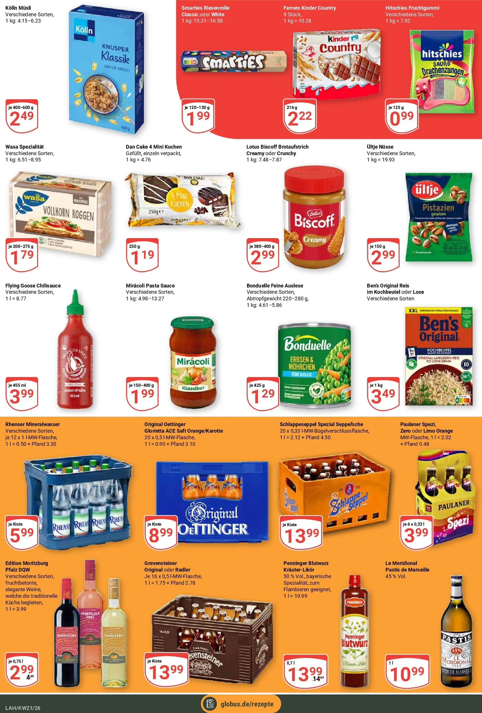 Globus Prospekt Lahnstein	 (ab 17.05.2026) » Angebote online | Seite: 4 | Produkte: Smarties, Reis, Erbsen, Paulaner