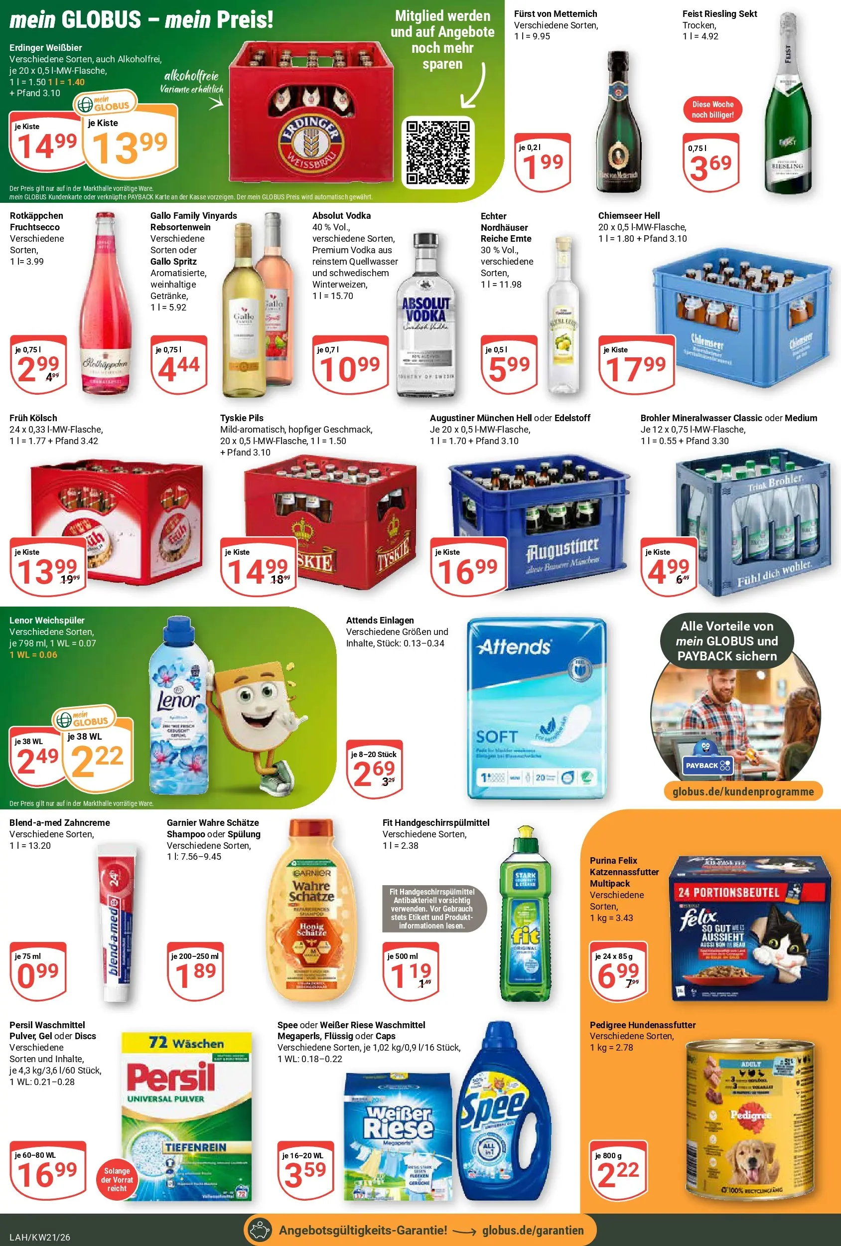Globus Prospekt Lahnstein	 (ab 17.05.2026) » Angebote online | Seite: 5 | Produkte: Lenor, Erdinger, Sekt, Pils