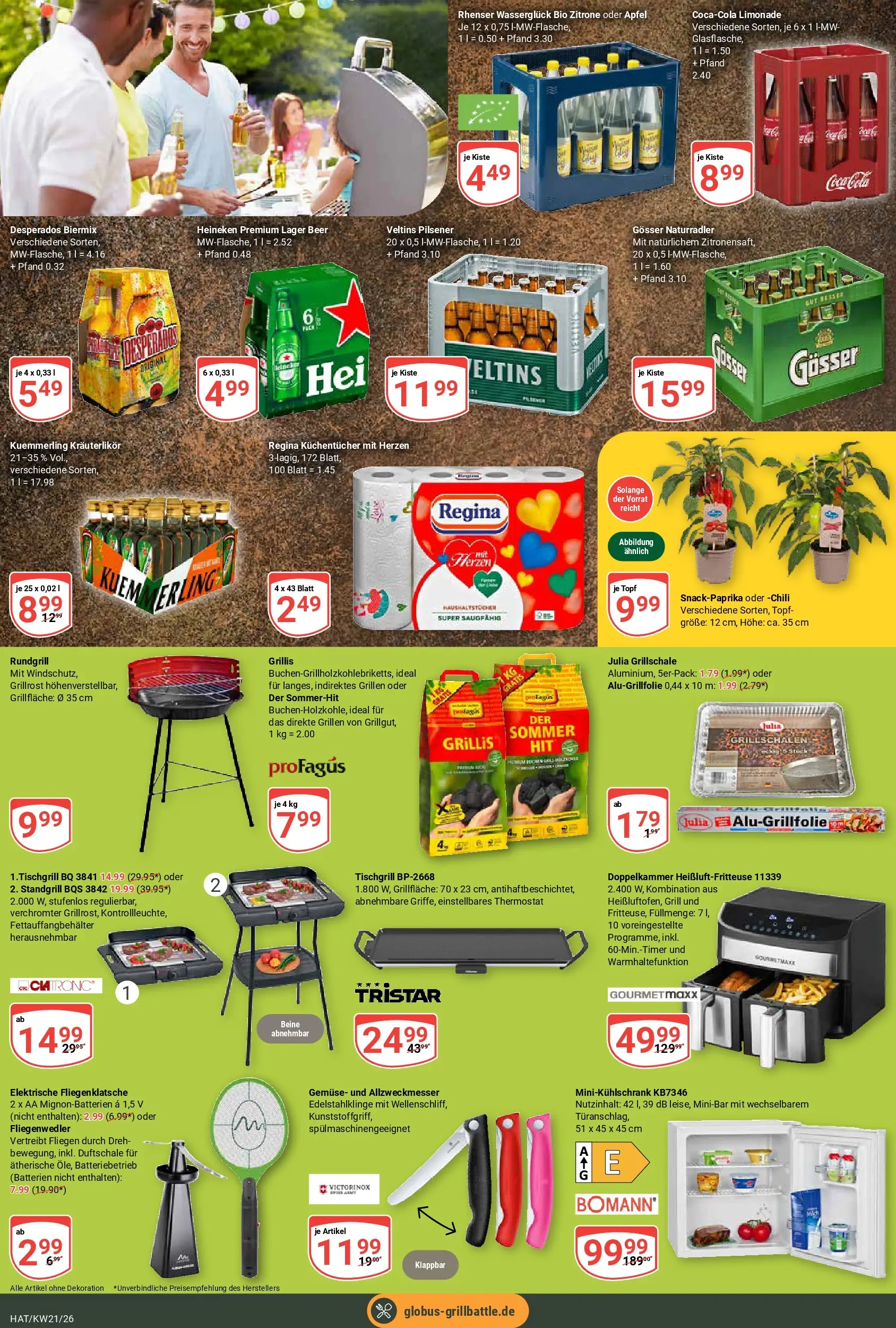 Globus Prospekt Hattersheim	 (ab 17.05.2026) » Angebote online | Seite: 22 | Produkte: Limonade, Kuemmerling, Chili, Veltins