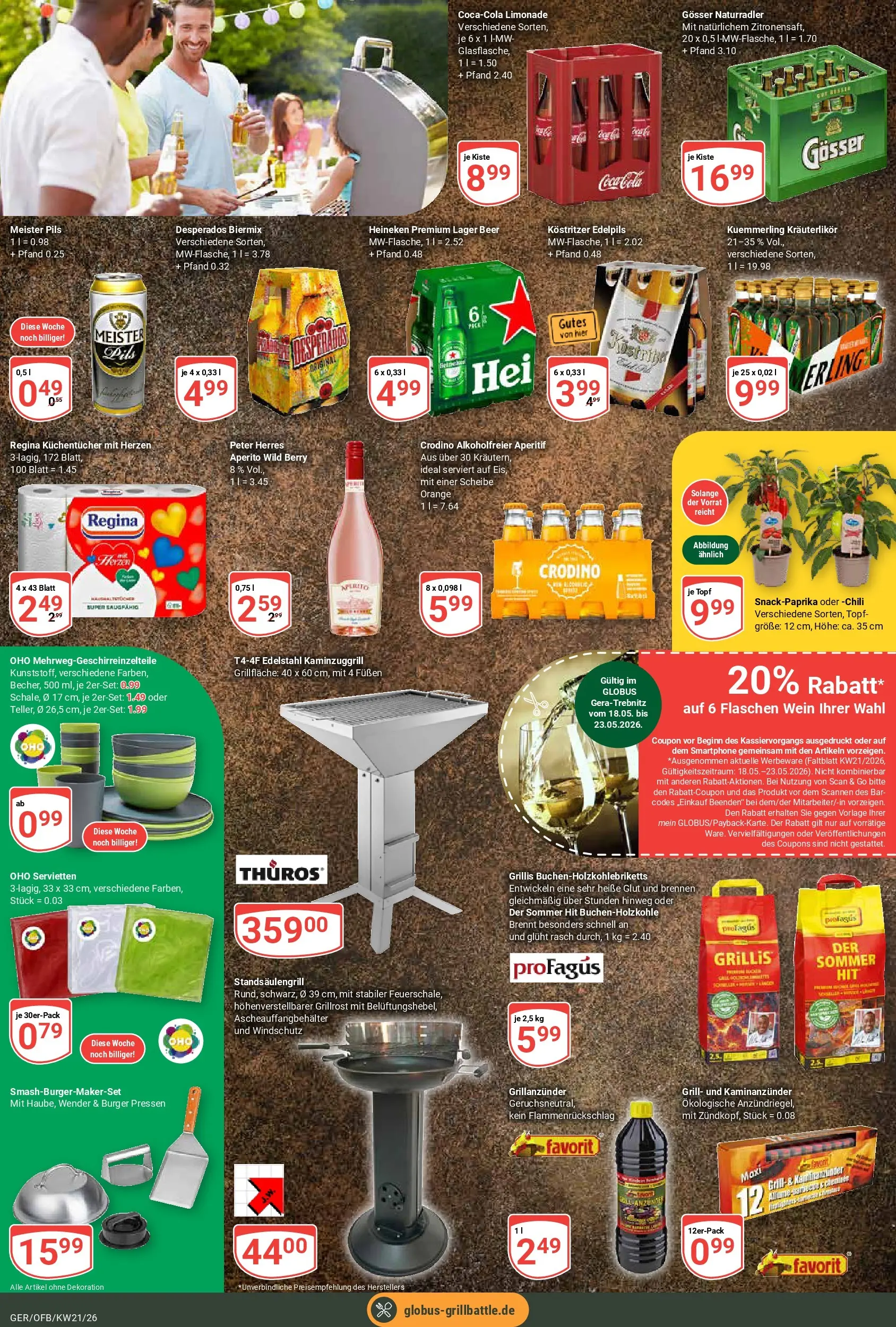 Globus Prospekt Gera	 (ab 17.05.2026) » Angebote online | Seite: 27 | Produkte: Grill, Kostritzer, Limonade, Wein