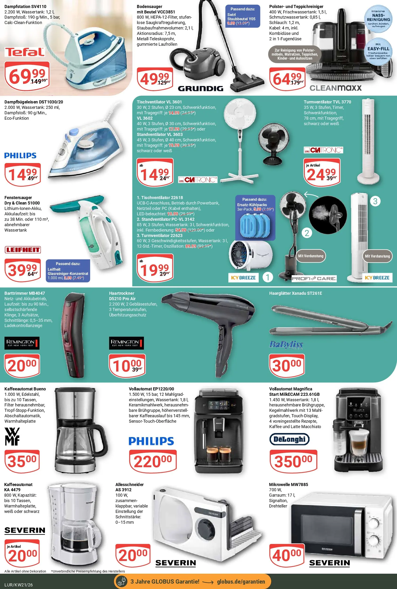 Globus Prospekt Hamburg	 (ab 18.05.2026) » Angebote online | Seite: 26 | Produkte: Haartrockner, Turmventilator, Netzteil, PC
