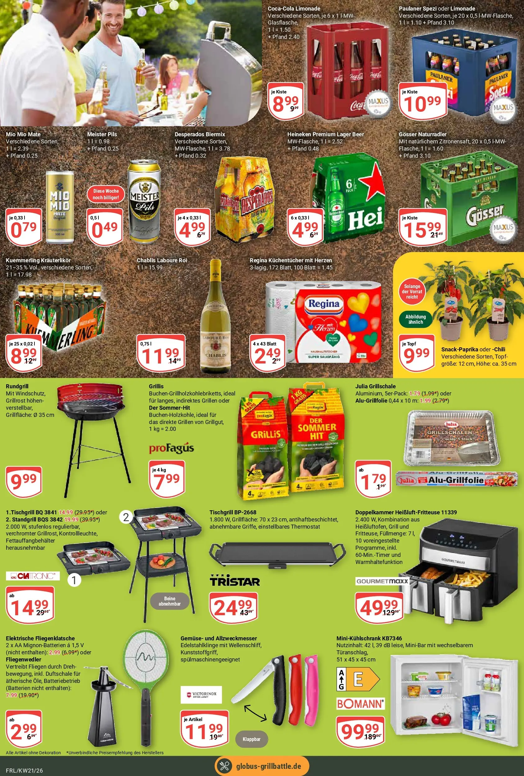 Globus Prospekt Freilassing	 (ab 17.05.2026) » Angebote online | Seite: 22 | Produkte: Grill, Batterien, Gemüse, Paulaner