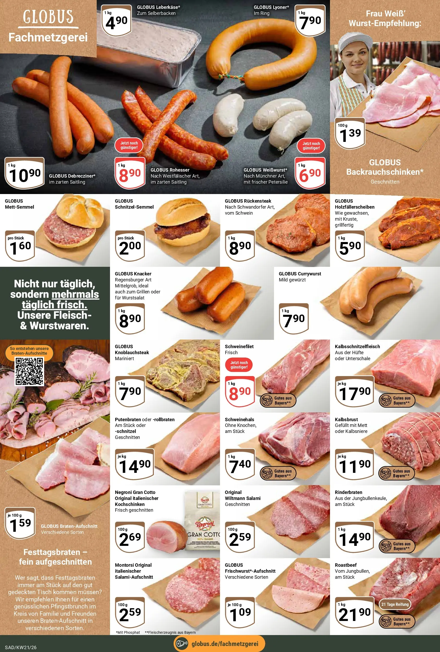 Globus Prospekt Schwandorf	 (ab 17.05.2026) » Angebote online | Seite: 7 | Produkte: Rinderbraten, Schnitzel, Schweinefilet, Fleisch