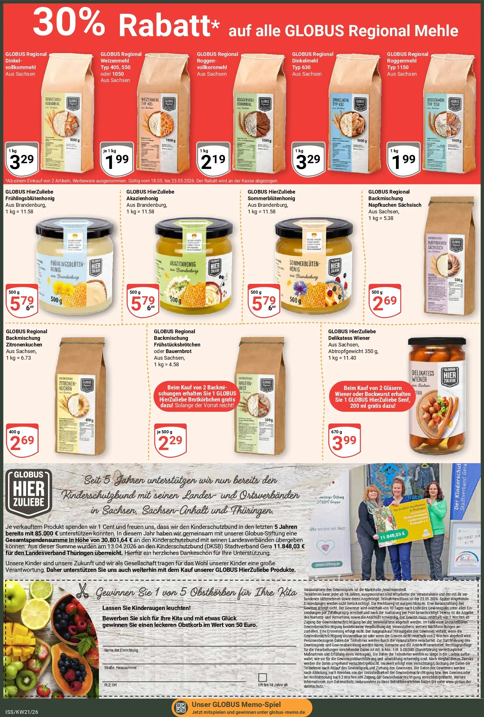 Globus Prospekt Isserstedt	 (ab 17.05.2026) » Angebote online | Seite: 2 | Produkte: Bockwurst, Kuchen, TV, Zitronen