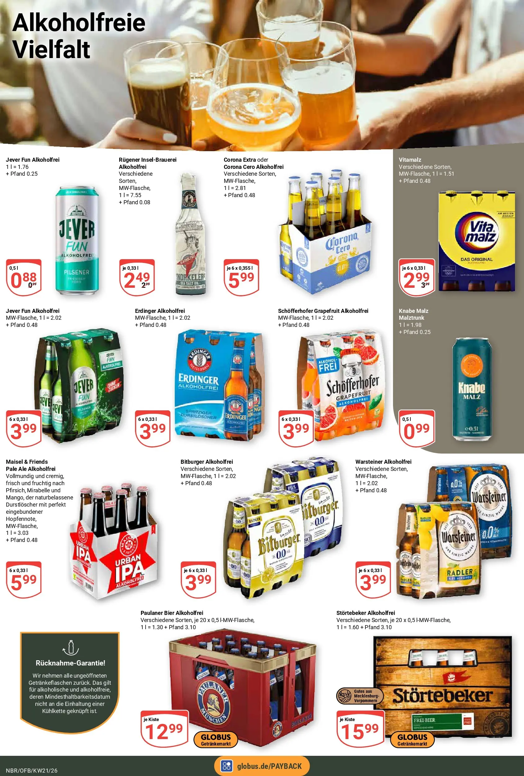 Globus Prospekt Neubrandenburg	 (ab 17.05.2026) » Angebote online | Seite: 18 | Produkte: Erdinger, Bier, Grapefruit, Paulaner
