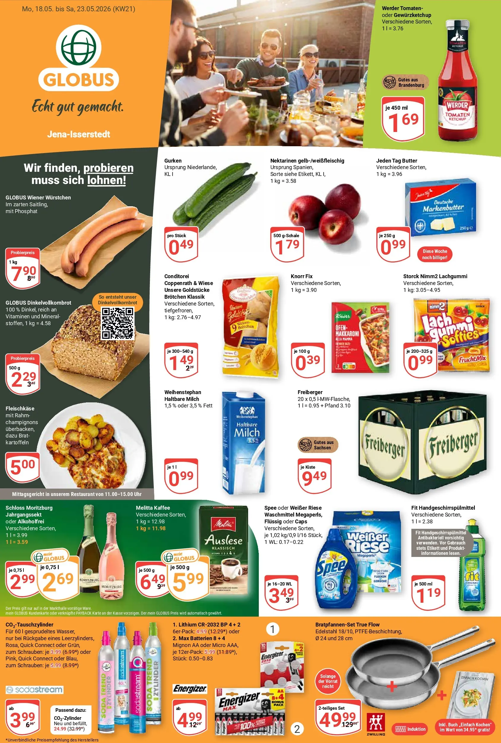 Globus Prospekt Isserstedt	 (ab 17.05.2026) » Angebote online | Seite: 4 | Produkte: Knorr fix, Nektarinen, Haltbare milch, Gurken