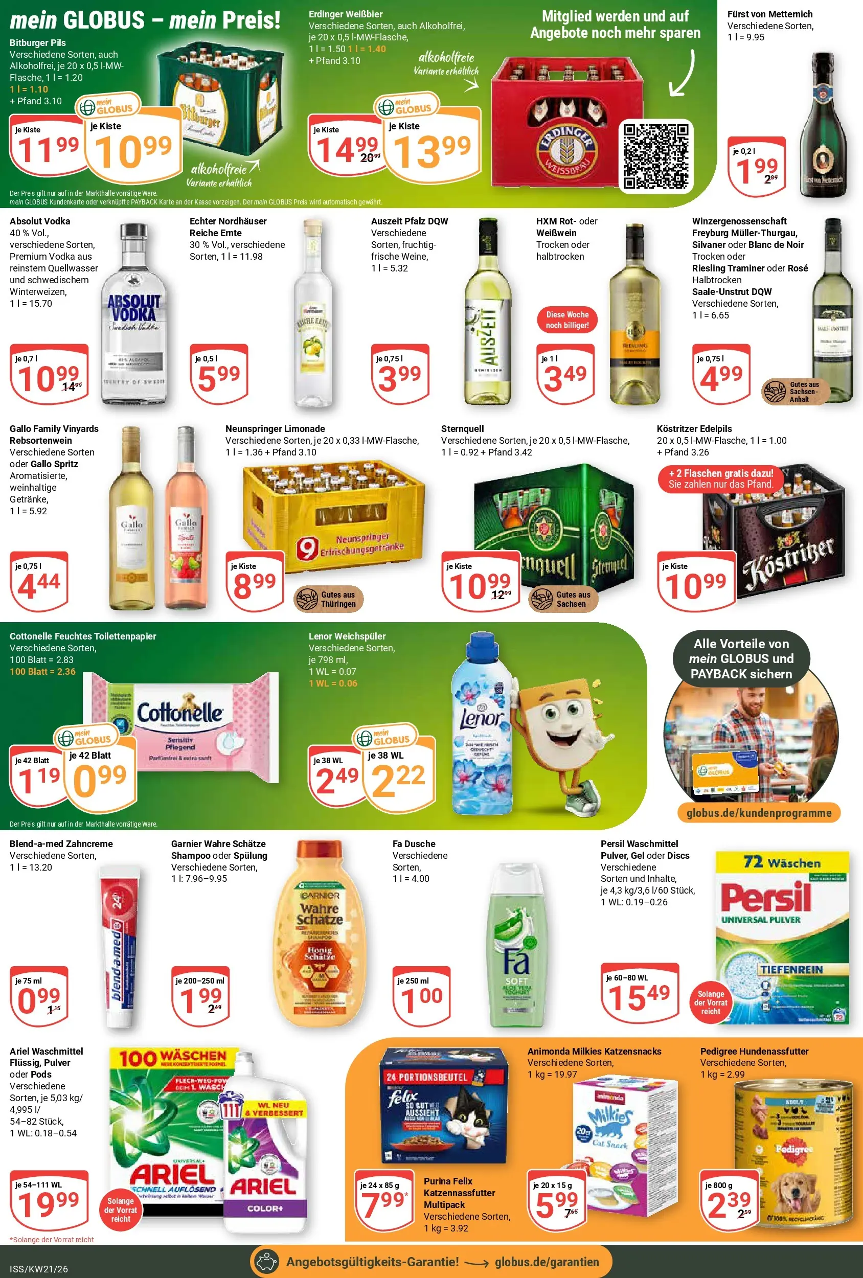 Globus Prospekt Isserstedt	 (ab 17.05.2026) » Angebote online | Seite: 7 | Produkte: Ariel, Weißbier, Weichspüler, Pedigree