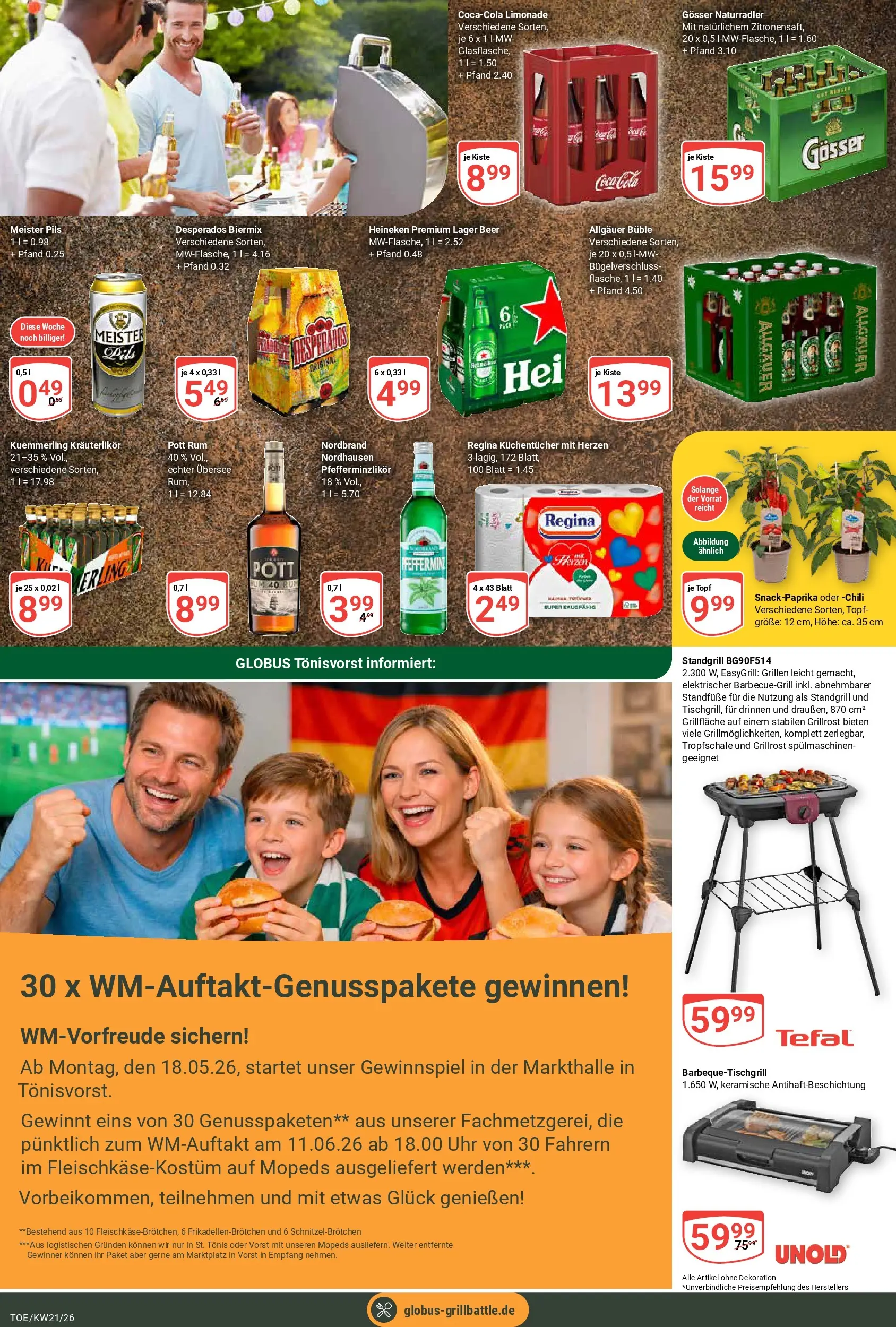 Globus Prospekt Tönisvorst	 (ab 17.05.2026) » Angebote online | Seite: 21 | Produkte: Rum, Limonade, Chili, Desperados