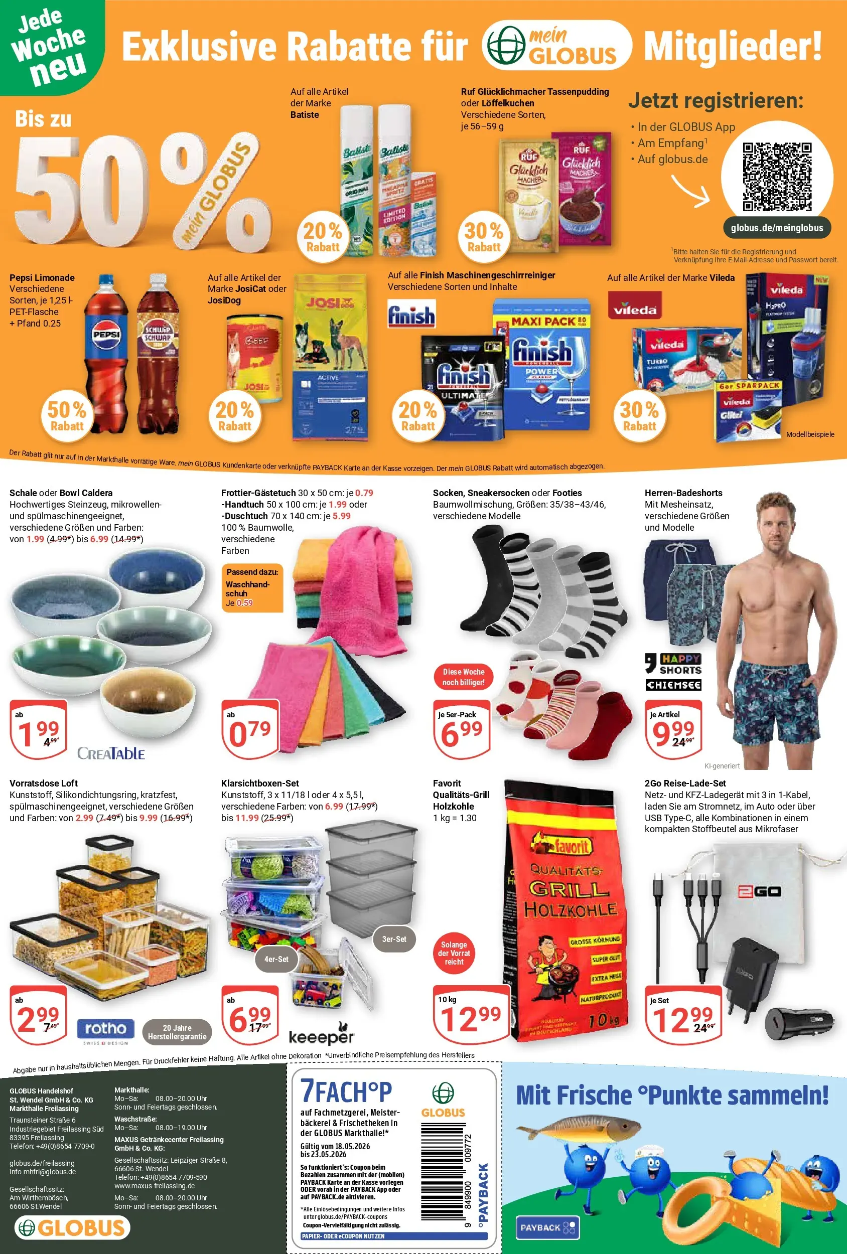 Globus Prospekt Freilassing	 (ab 17.05.2026) » Angebote online | Seite: 28 | Produkte: Grill, Limonade, Finish, Uhr