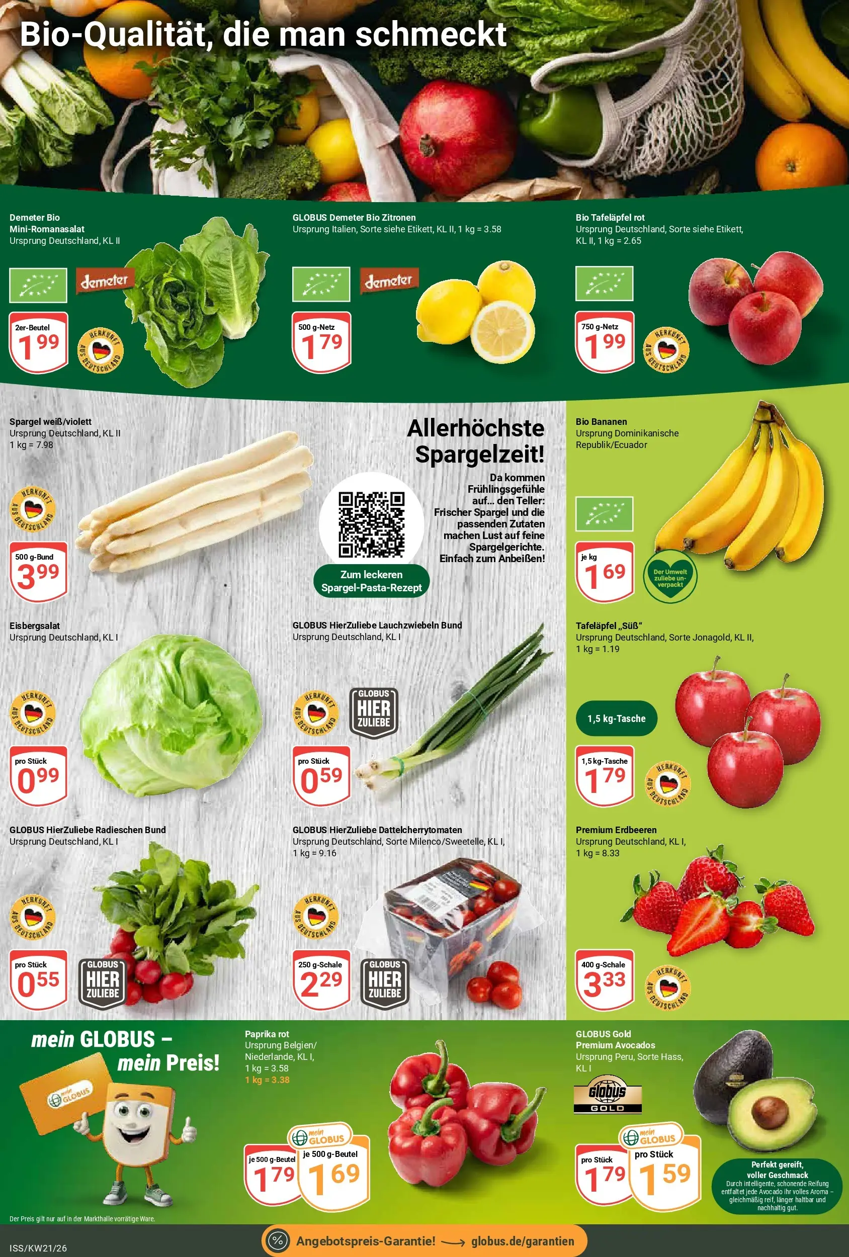 Globus Prospekt Isserstedt	 (ab 17.05.2026) » Angebote online | Seite: 8 | Produkte: Eisbergsalat, Avocado, Paprika, Zitronen
