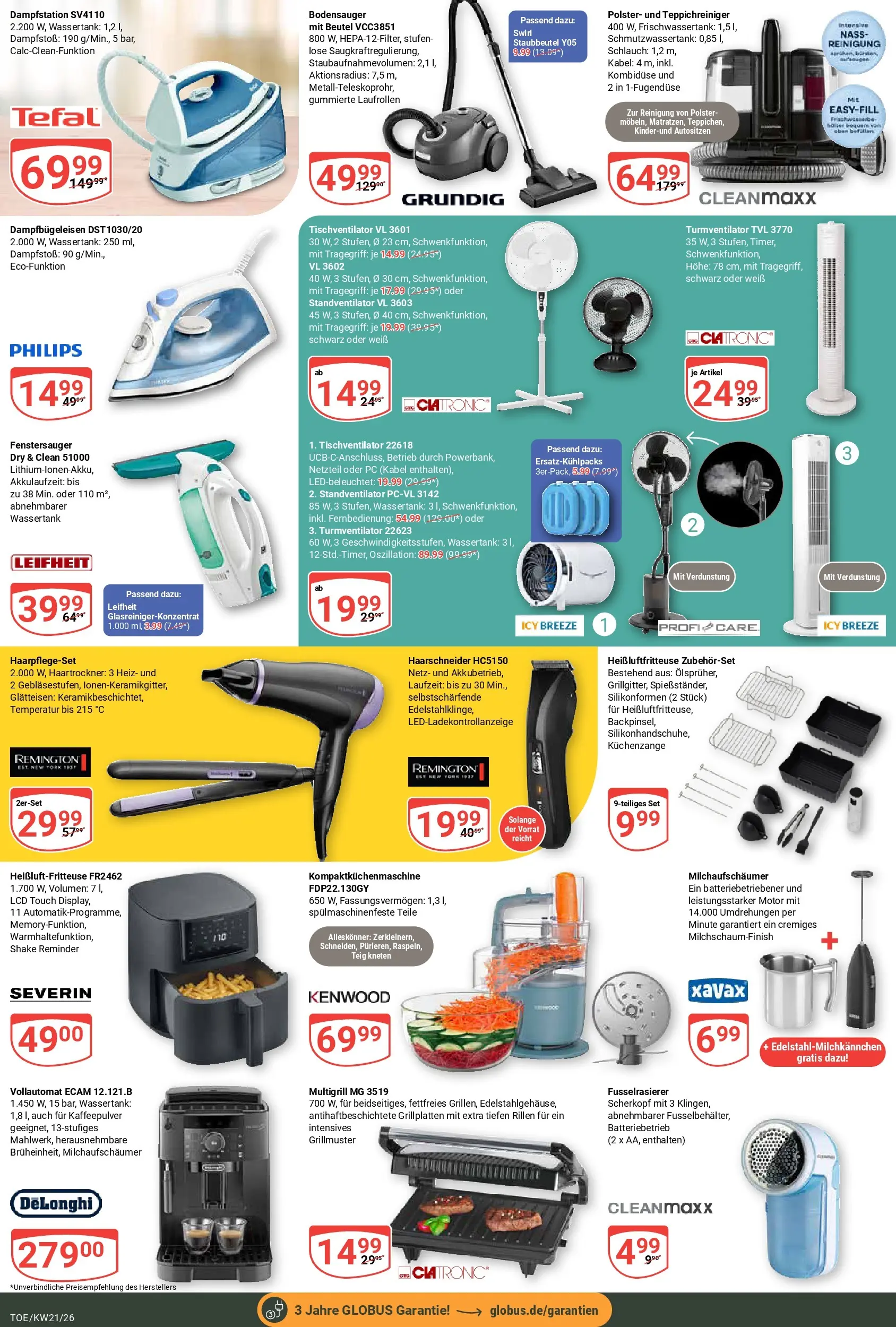 Globus Prospekt Tönisvorst	 (ab 17.05.2026) » Angebote online | Seite: 23 | Produkte: Kabel, Haartrockner, Glätteisen, Turmventilator