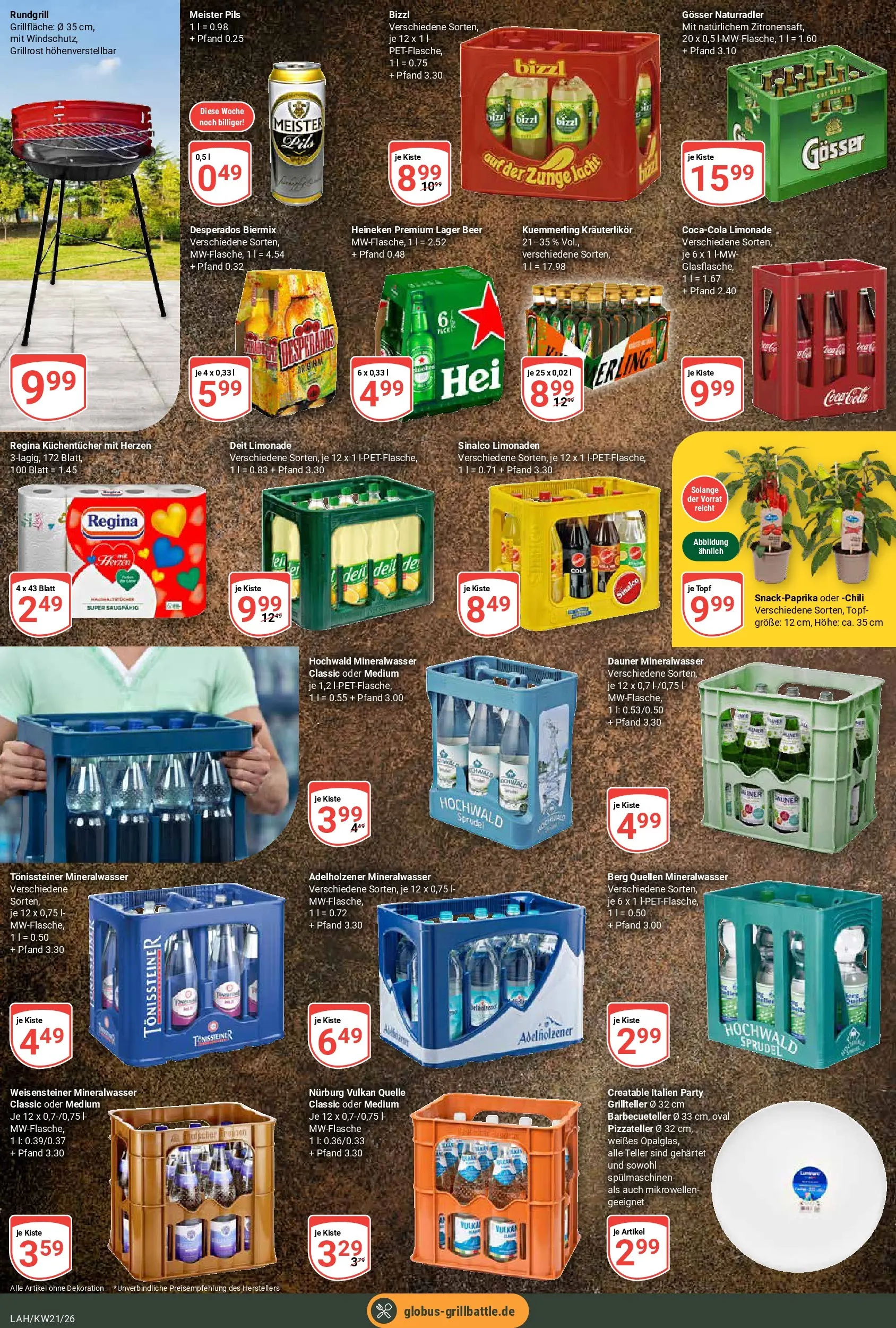 Globus Prospekt Lahnstein	 (ab 17.05.2026) » Angebote online | Seite: 21 | Produkte: Sinalco, Pils, Limonade, Heineken