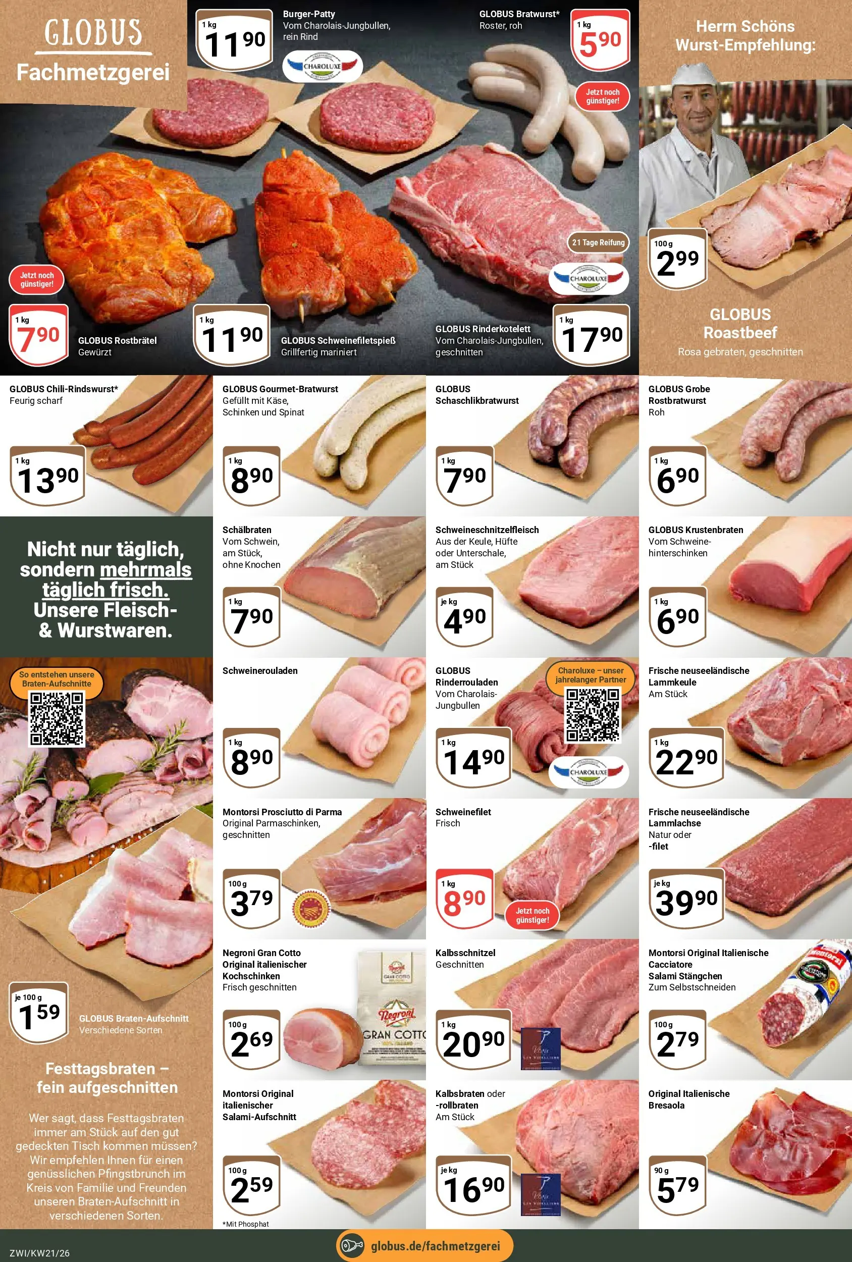 Globus Prospekt Zwickau	 (ab 17.05.2026) » Angebote online | Seite: 11 | Produkte: Lammkeule, Roastbeef, Schweinefilet, Salami