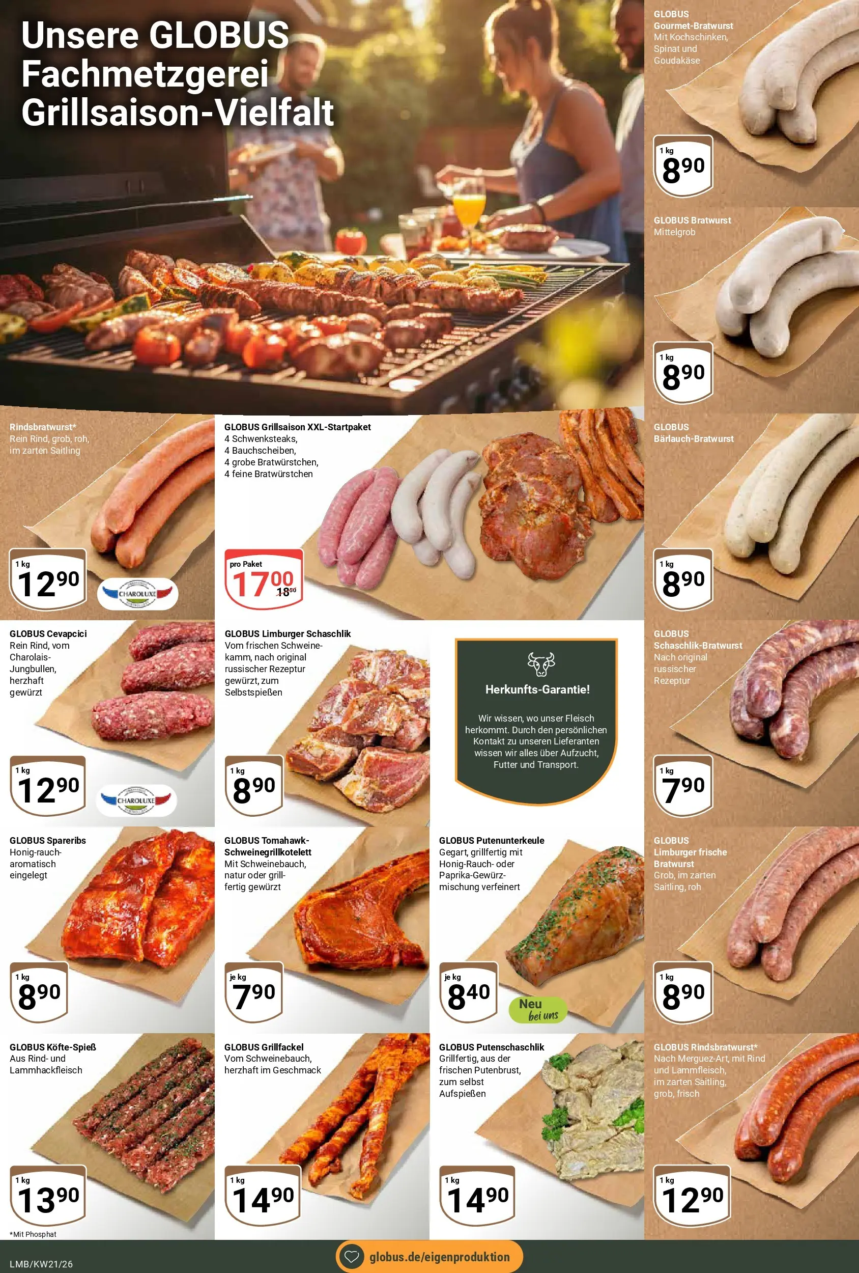 Globus Prospekt Limburg	 (ab 17.05.2026) » Angebote online | Seite: 8 | Produkte: Grill, Bratwurst, Cevapcici, Fleisch