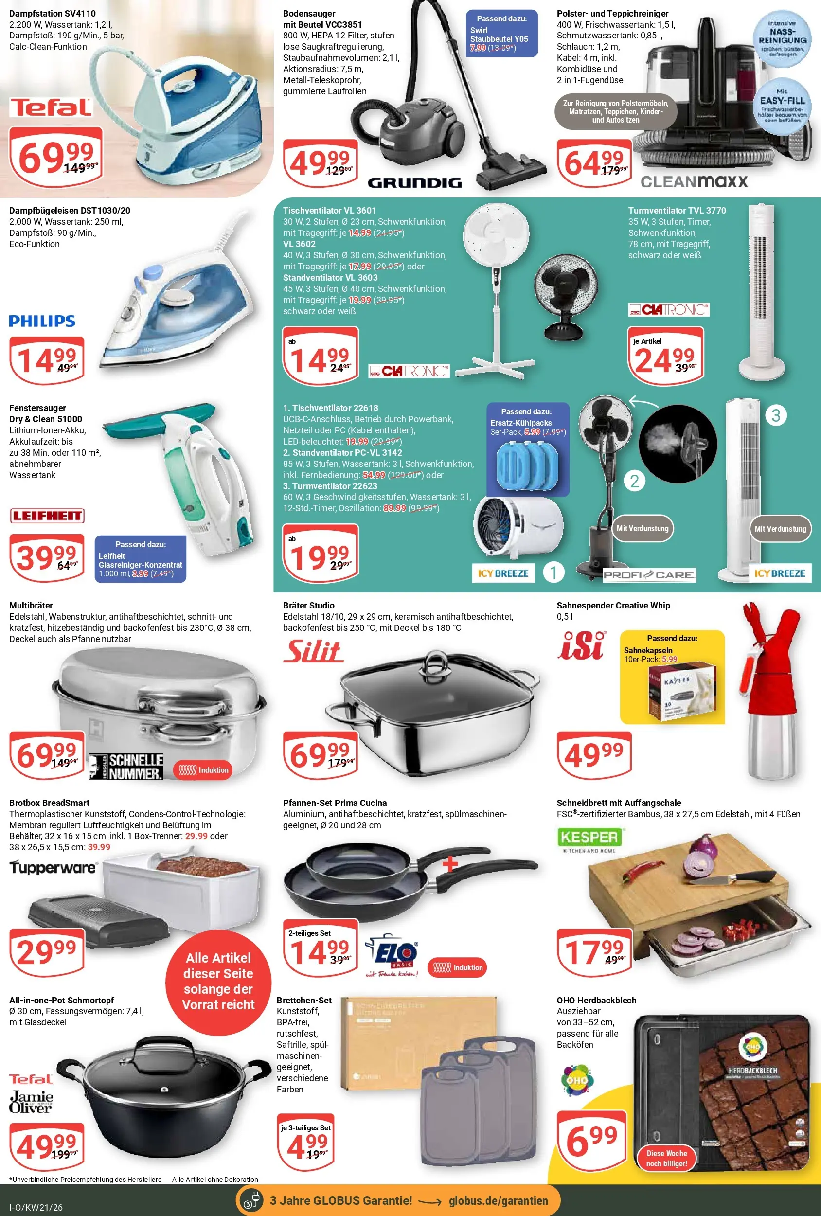 Globus Prospekt Idar-Oberstein	 (ab 17.05.2026) » Angebote online | Seite: 26 | Produkte: Kabel, Turmventilator, Netzteil, PC