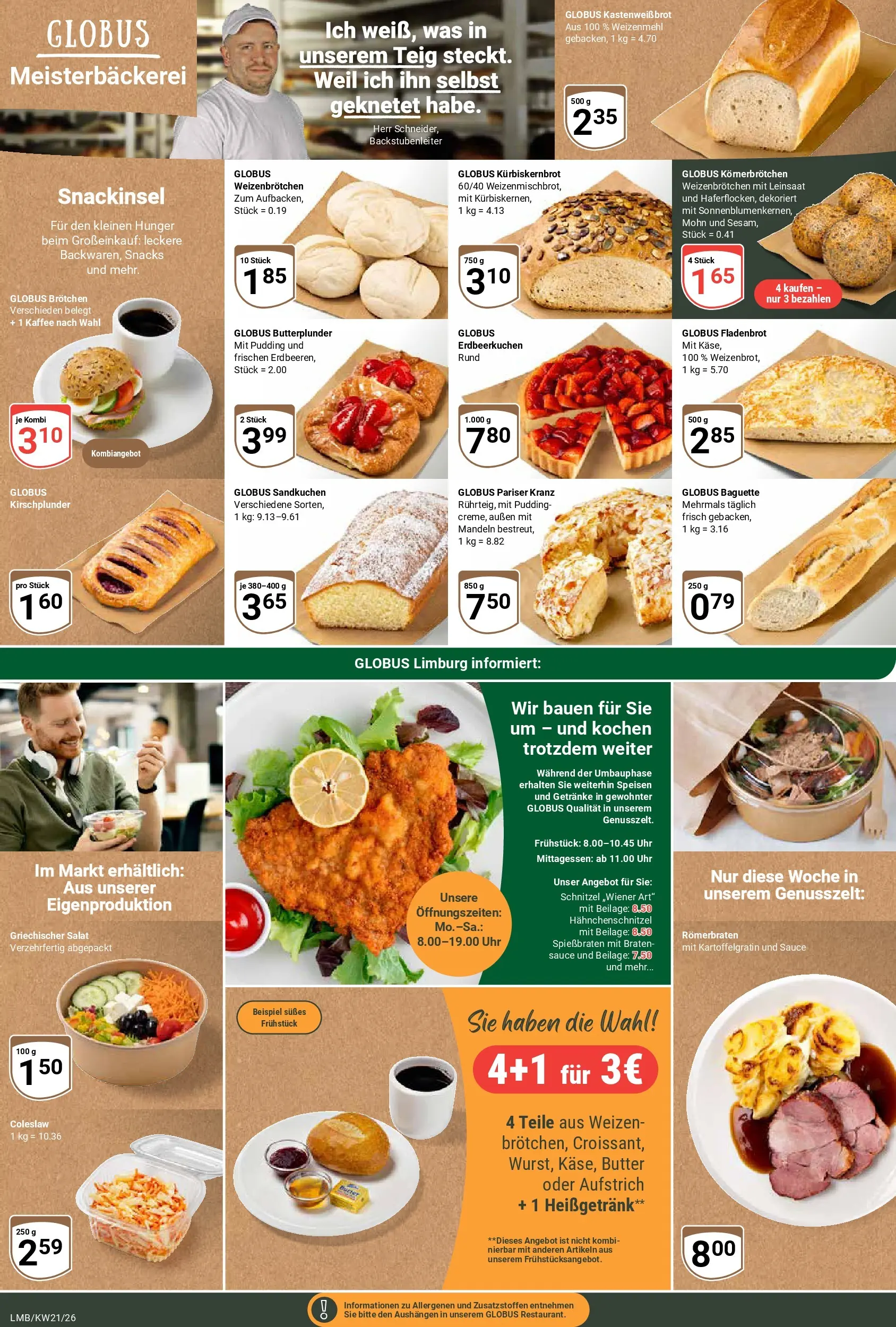 Globus Prospekt Limburg	 (ab 17.05.2026) » Angebote online | Seite: 9 | Produkte: Butter, Baguette, Weizenmehl, Mandeln