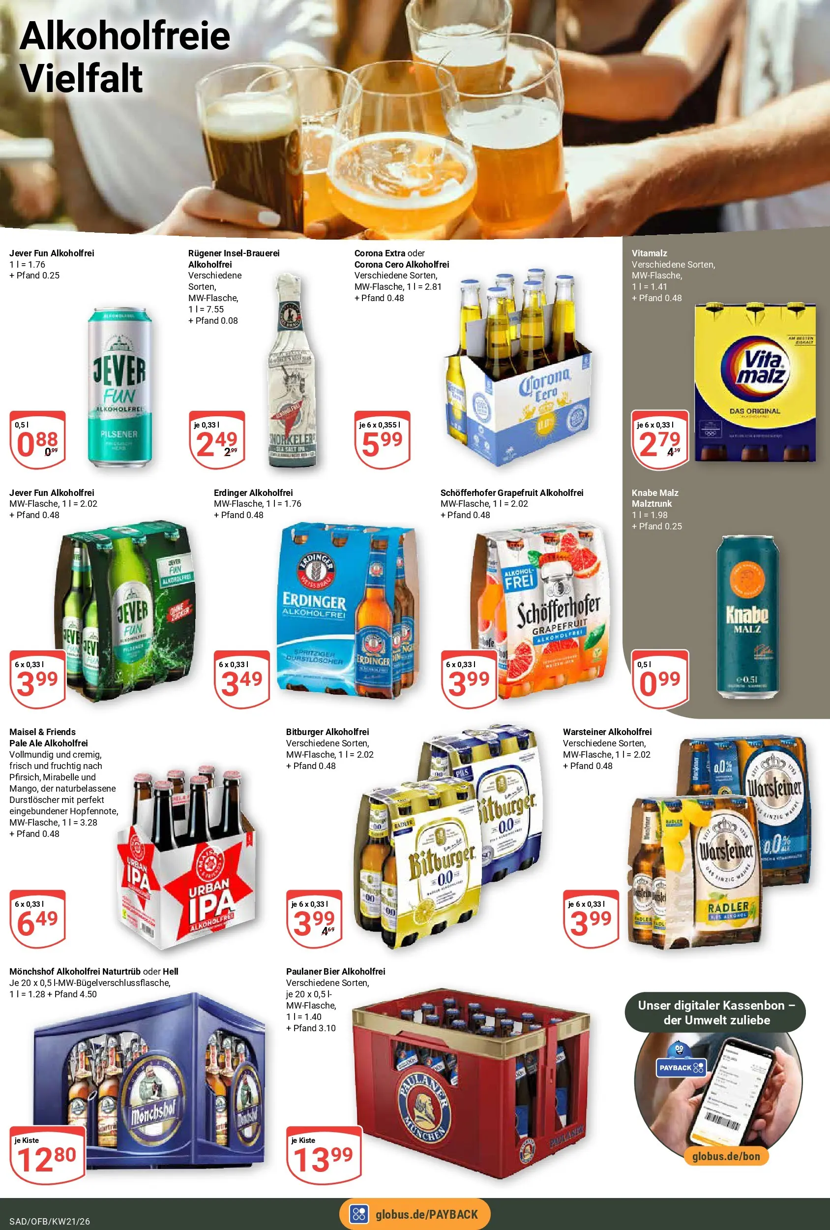 Globus Prospekt Schwandorf	 (ab 17.05.2026) » Angebote online | Seite: 18 | Produkte: Monchshof, Grapefruit, Jever, Paulaner
