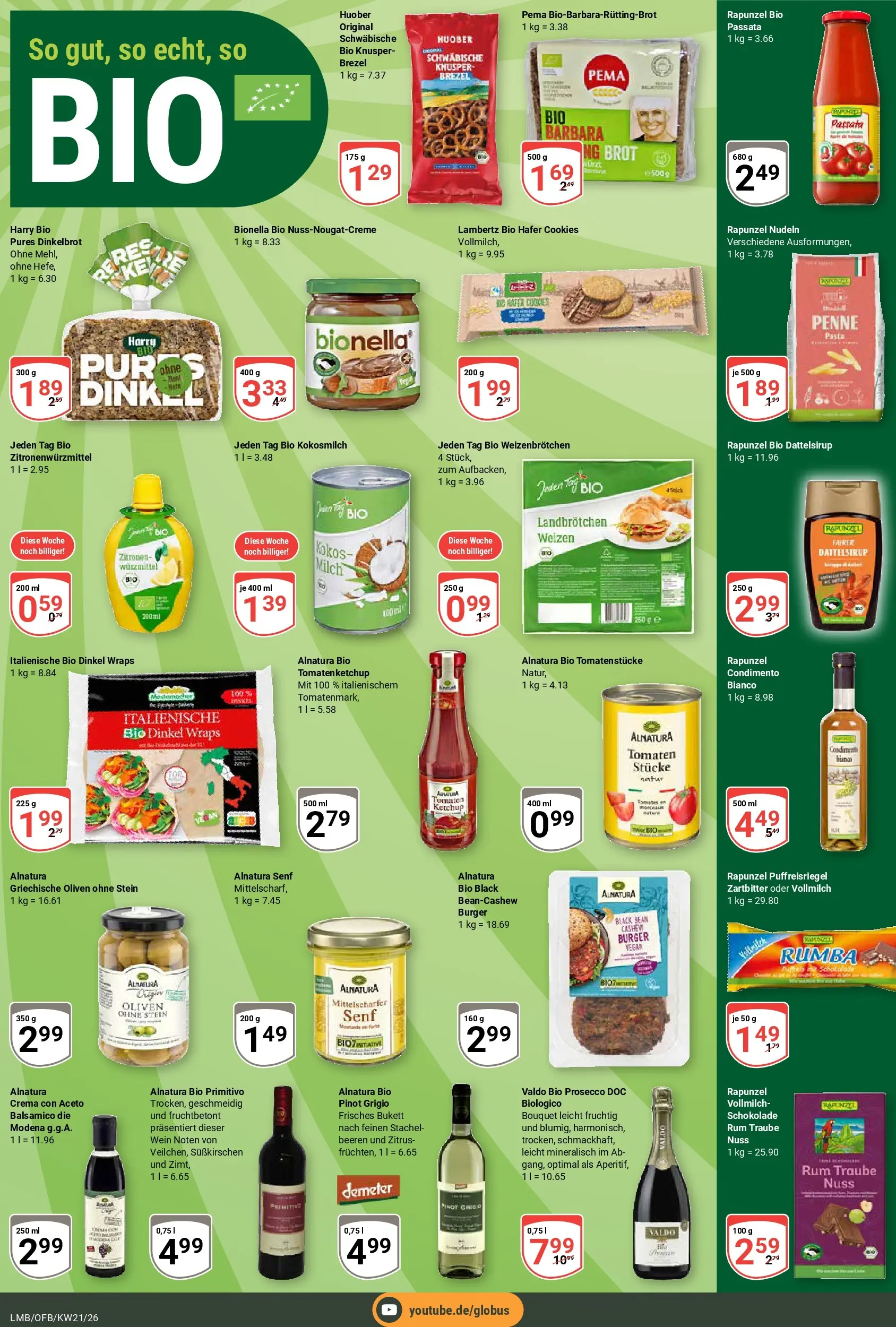 Globus Prospekt Limburg	 (ab 17.05.2026) » Angebote online | Seite: 11 | Produkte: Rum, Pasta, Brot, Zitronen