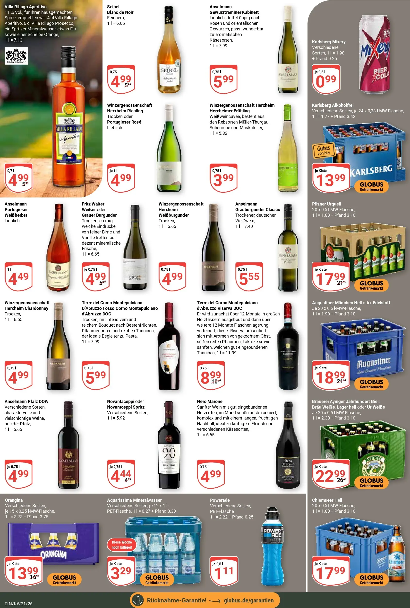 Globus Prospekt Homburg-Einöd	 (ab 17.05.2026) » Angebote online | Seite: 16 | Produkte: Carlsberg, Pilsner urquell, Birne, Mixery