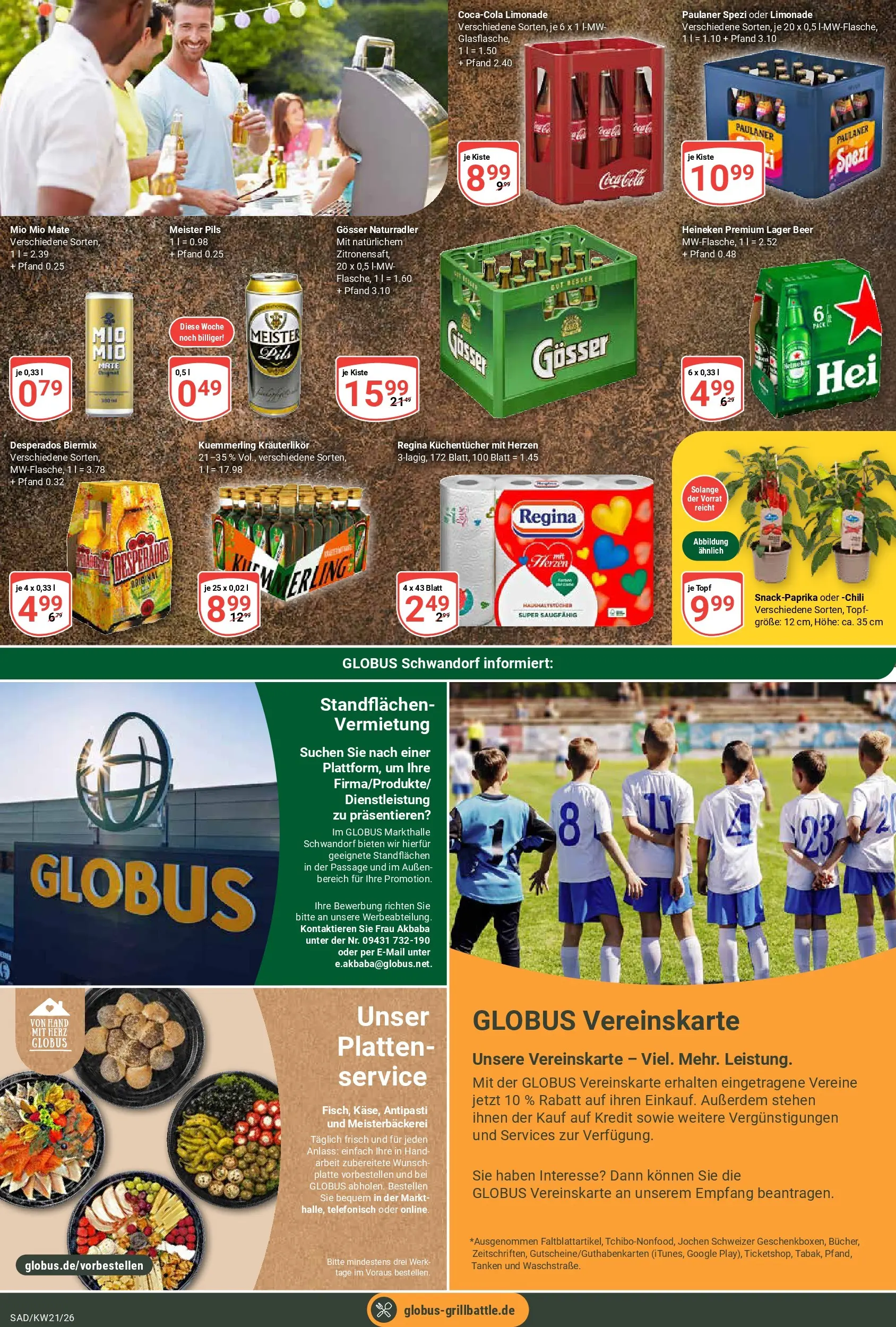 Globus Prospekt Schwandorf	 (ab 17.05.2026) » Angebote online | Seite: 22 | Produkte: Pils, Mio mio mate, Heineken, Kuemmerling