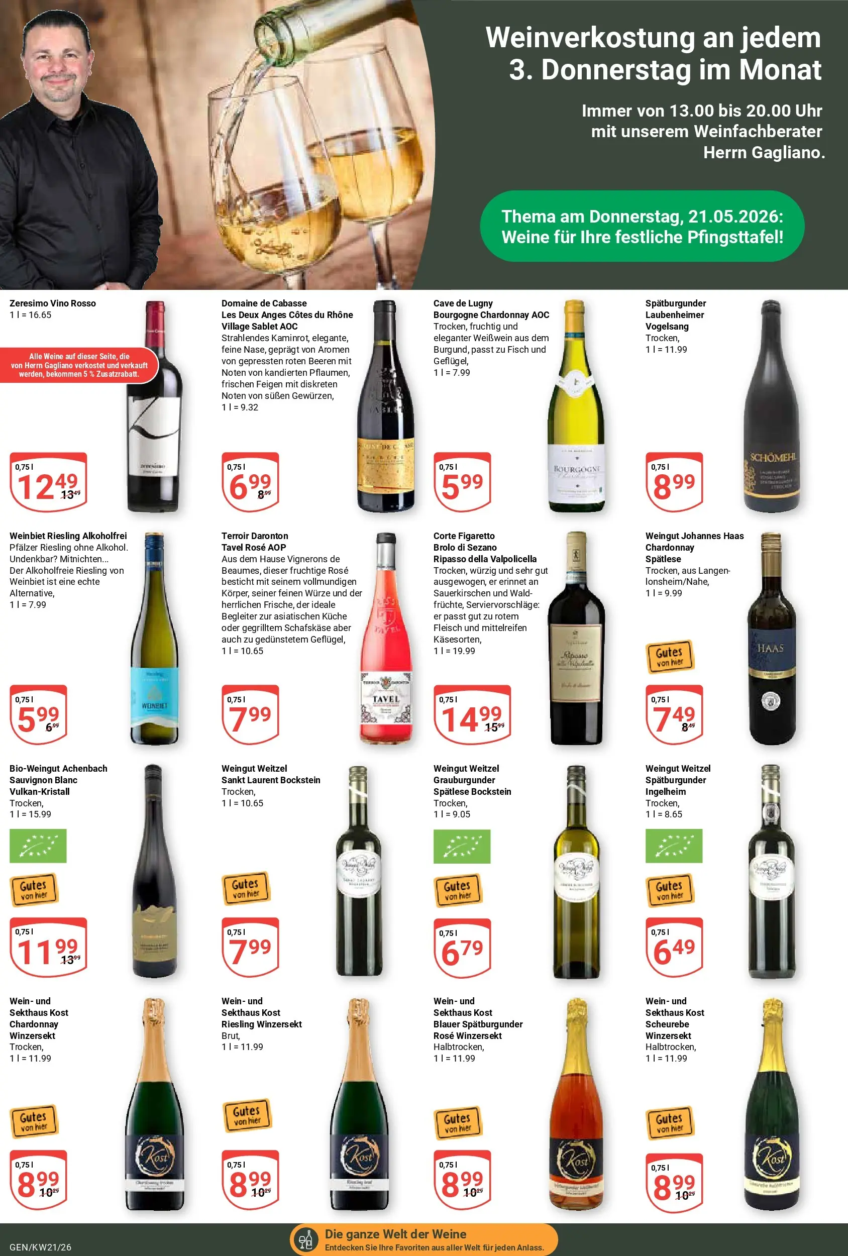 Globus Prospekt Gensingen	 (ab 17.05.2026) » Angebote online | Seite: 21 | Produkte: Weißwein, Küche, Wein, Uhr