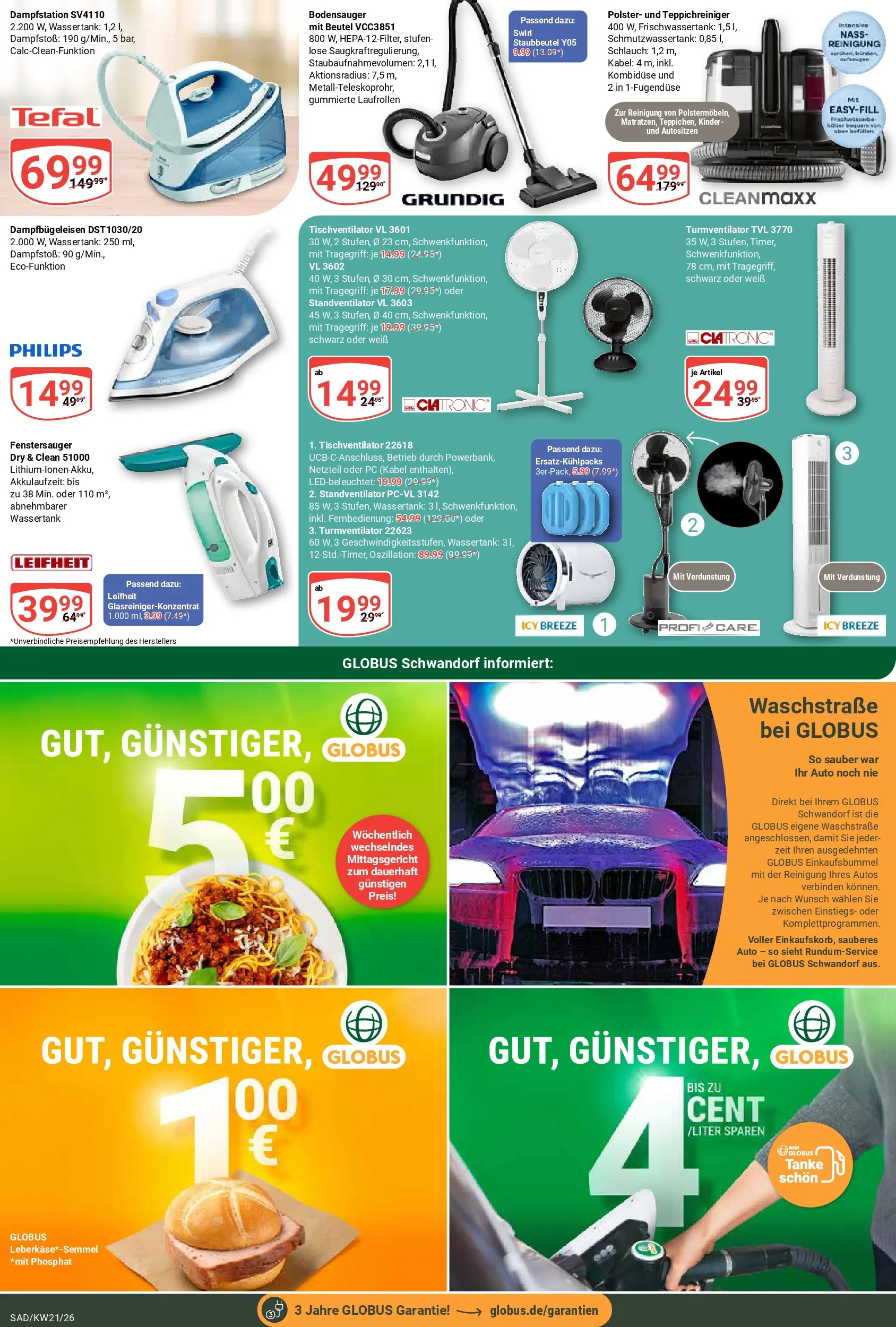 Globus Prospekt Schwandorf	 (ab 17.05.2026) » Angebote online | Seite: 24 | Produkte: Kabel, Turmventilator, Netzteil, PC