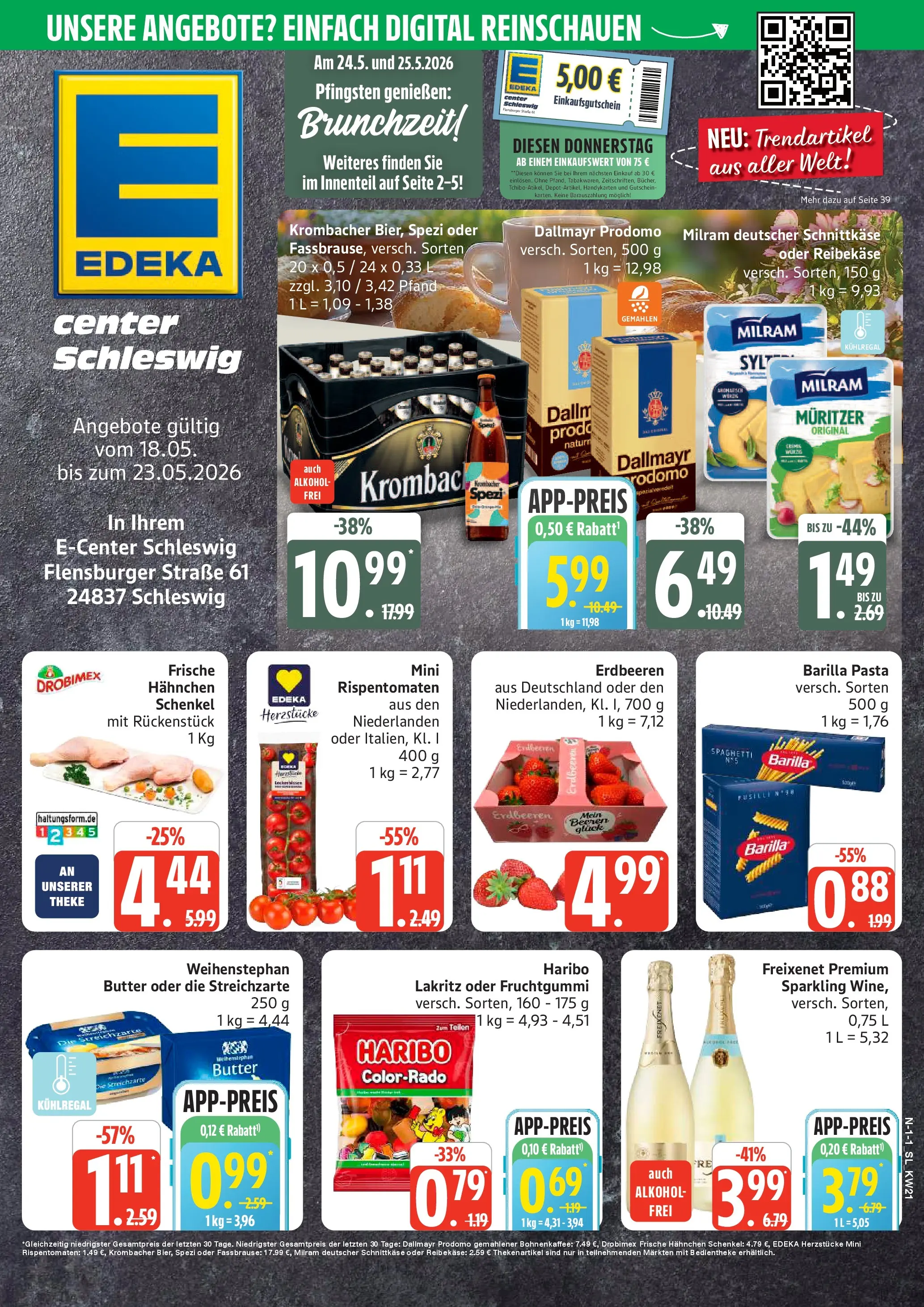 Edeka prospekt Schleswig	 (ab 17.05.2026) » Angebote Online | Seite: 1 | Produkte: Weihenstephan butter, Dallmayr, Krombacher, Dallmayr prodomo