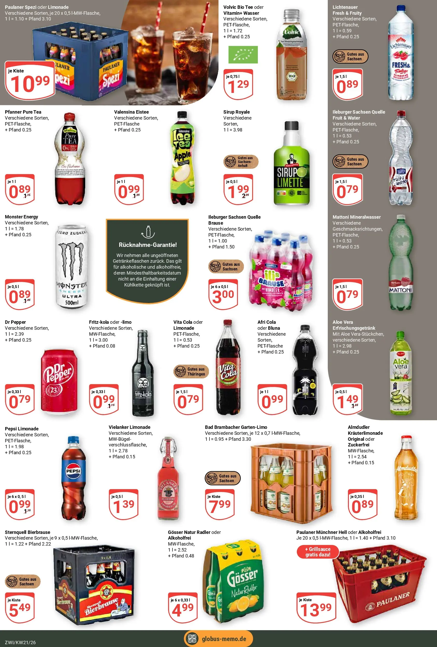 Globus Prospekt Zwickau	 (ab 17.05.2026) » Angebote online | Seite: 21 | Produkte: Energy, Monster, Radler, Pepsi