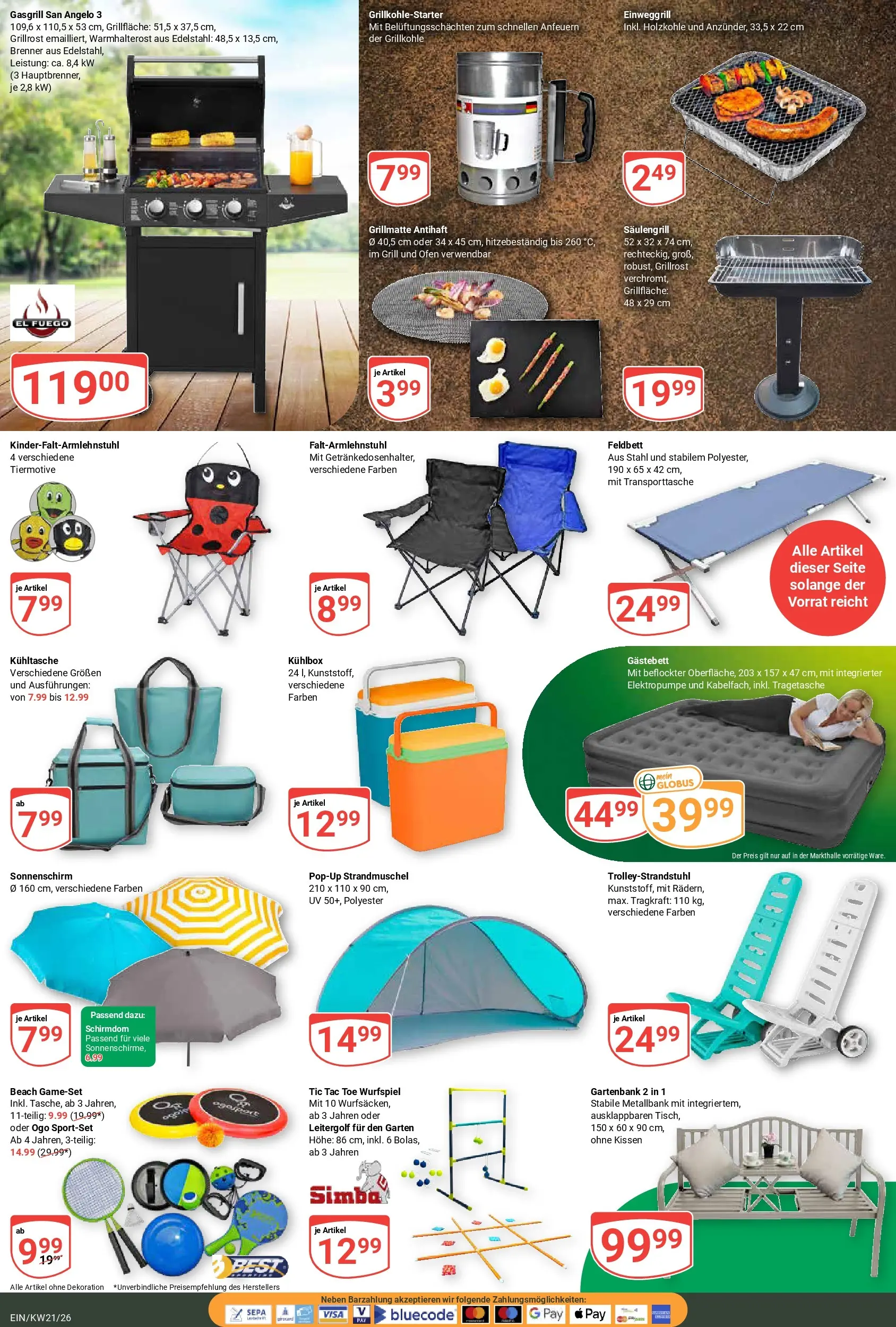 Globus Prospekt Homburg-Einöd	 (ab 17.05.2026) » Angebote online | Seite: 24 | Produkte: Ofen, Grill, Kissen, Sonnenschirm