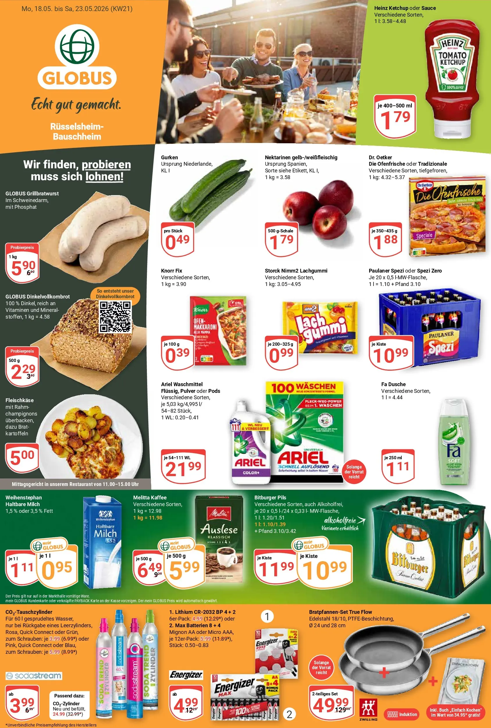 Globus Prospekt Rüsselsheim	 (ab 17.05.2026) » Angebote online | Seite: 1 | Produkte: Knorr fix, Batterien, Dusche, Ketchup