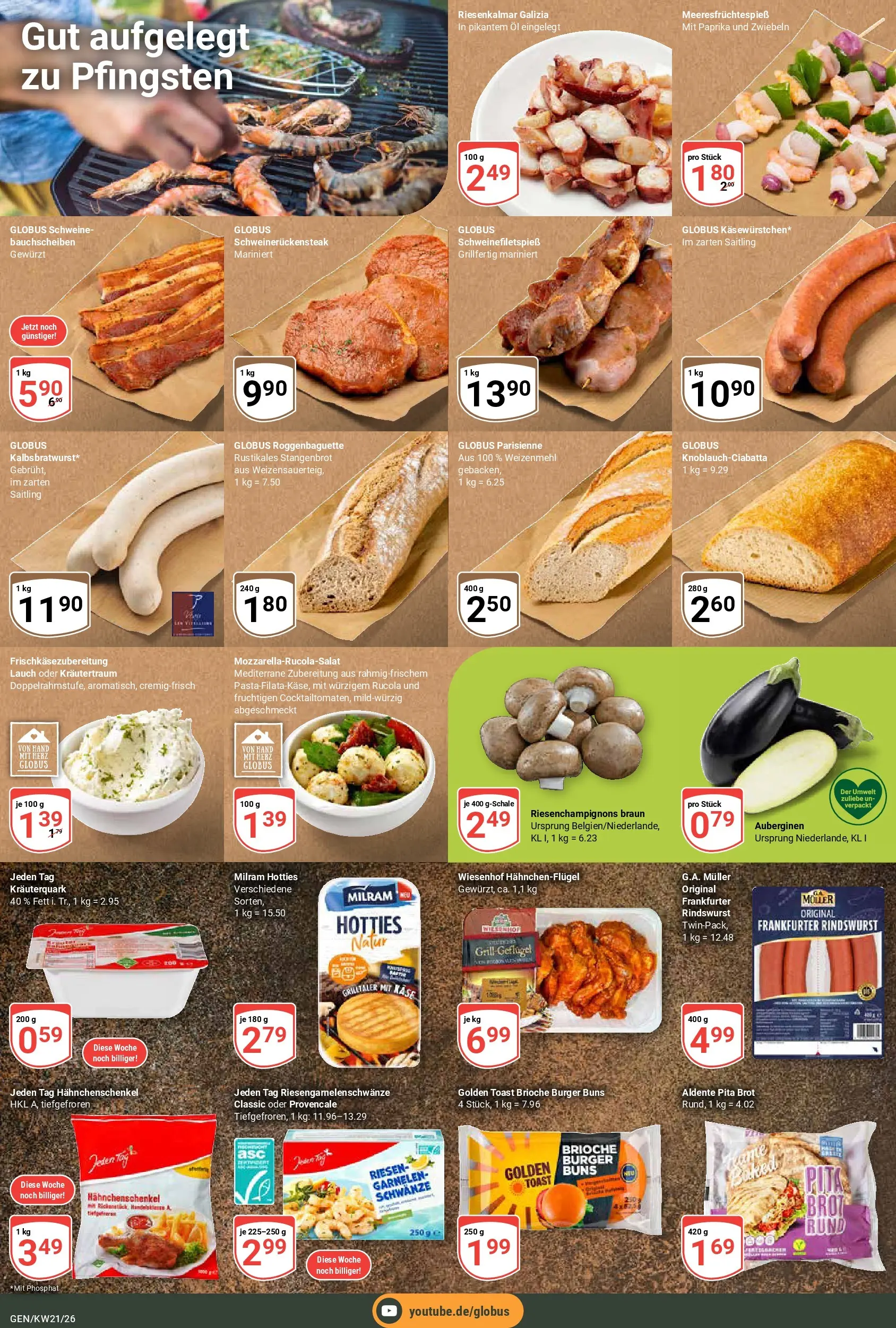 Globus Prospekt Gensingen	 (ab 17.05.2026) » Angebote online | Seite: 25 | Produkte: Rucola, Milram, Pasta, Brot