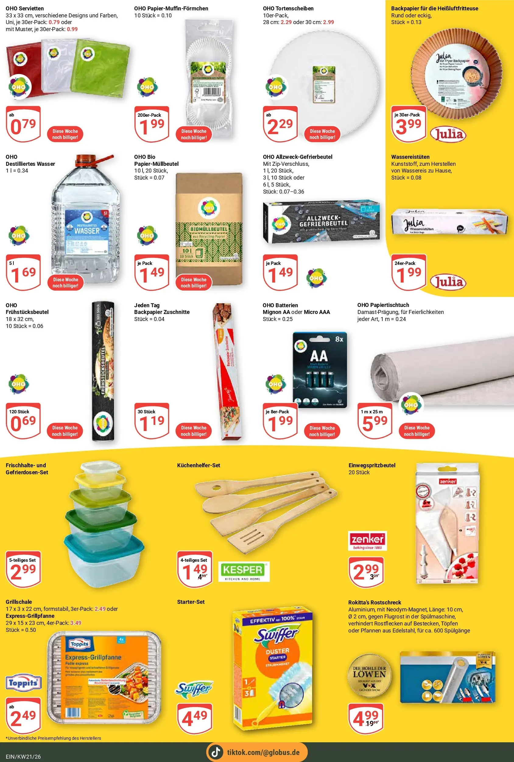 Globus Prospekt Homburg-Einöd	 (ab 17.05.2026) » Angebote online | Seite: 26 | Produkte: Batterien, Wasser, Swiffer, Heißluftfritteuse