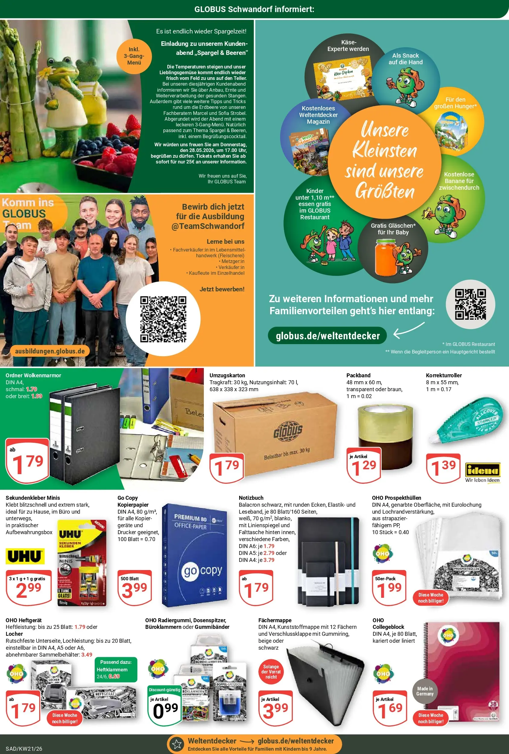 Globus Prospekt Schwandorf	 (ab 17.05.2026) » Angebote online | Seite: 29 | Produkte: Käse, Spargel, Notizbuch, Drucker