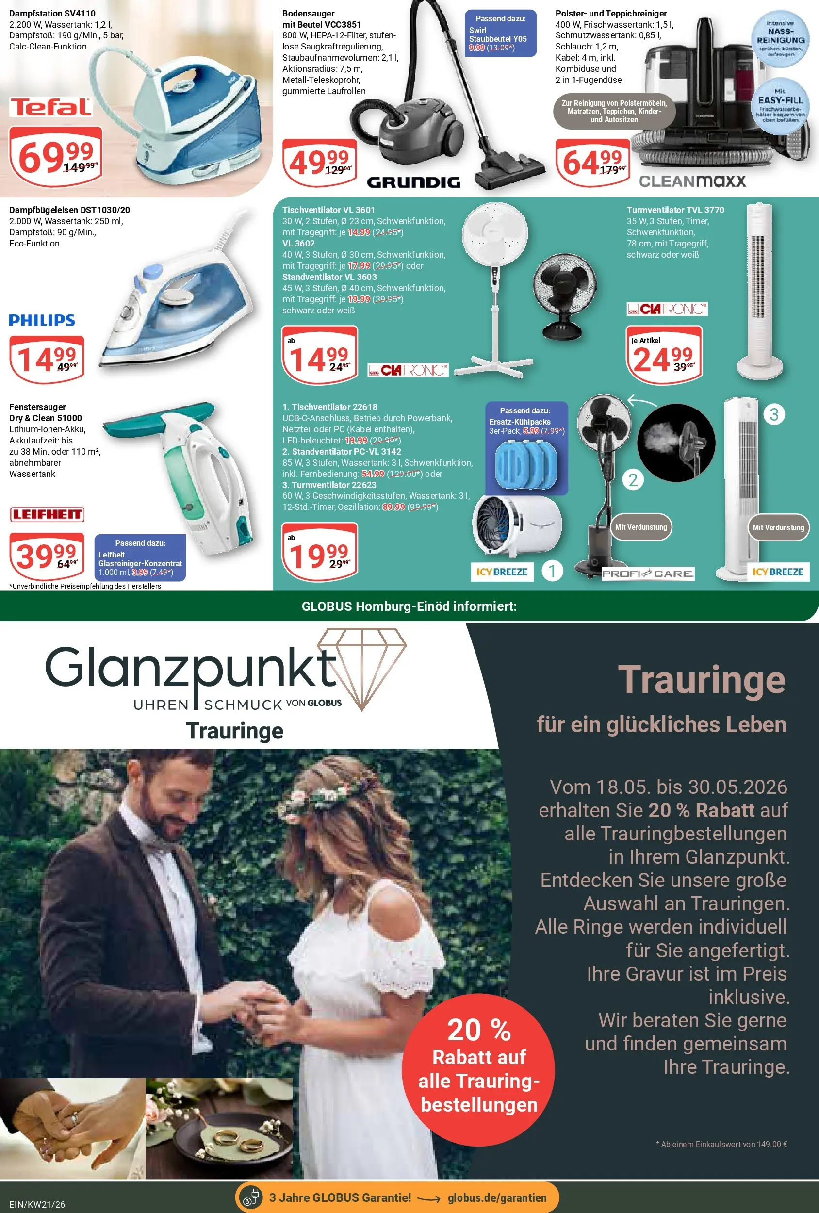Globus Prospekt Homburg-Einöd	 (ab 17.05.2026) » Angebote online | Seite: 28 | Produkte: Kabel, Philips, Turmventilator, PC