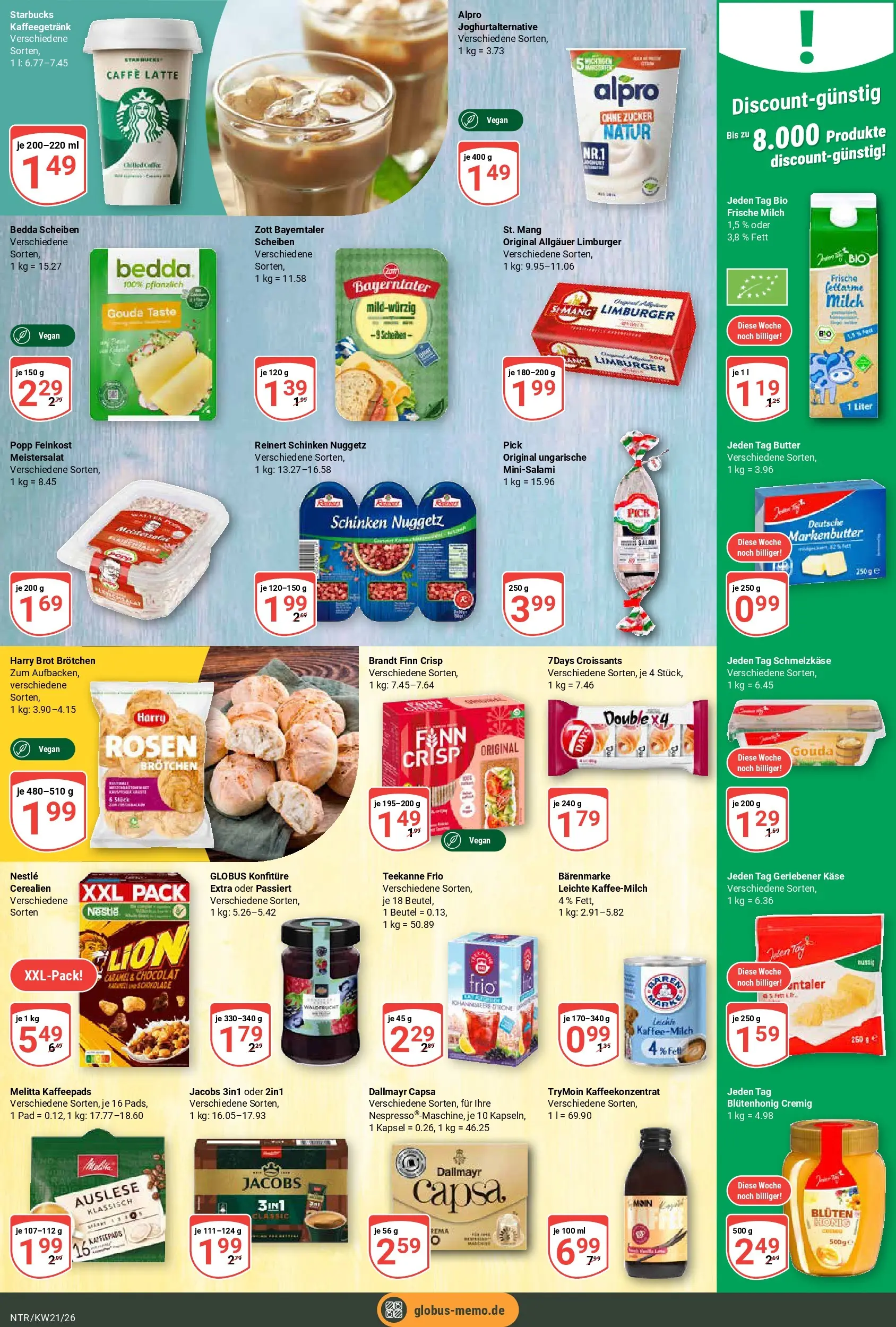Globus Prospekt Neutraubling	 (ab 17.05.2026) » Angebote online | Seite: 12 | Produkte: Kaffeepads, Butter, Zucker, Schinken