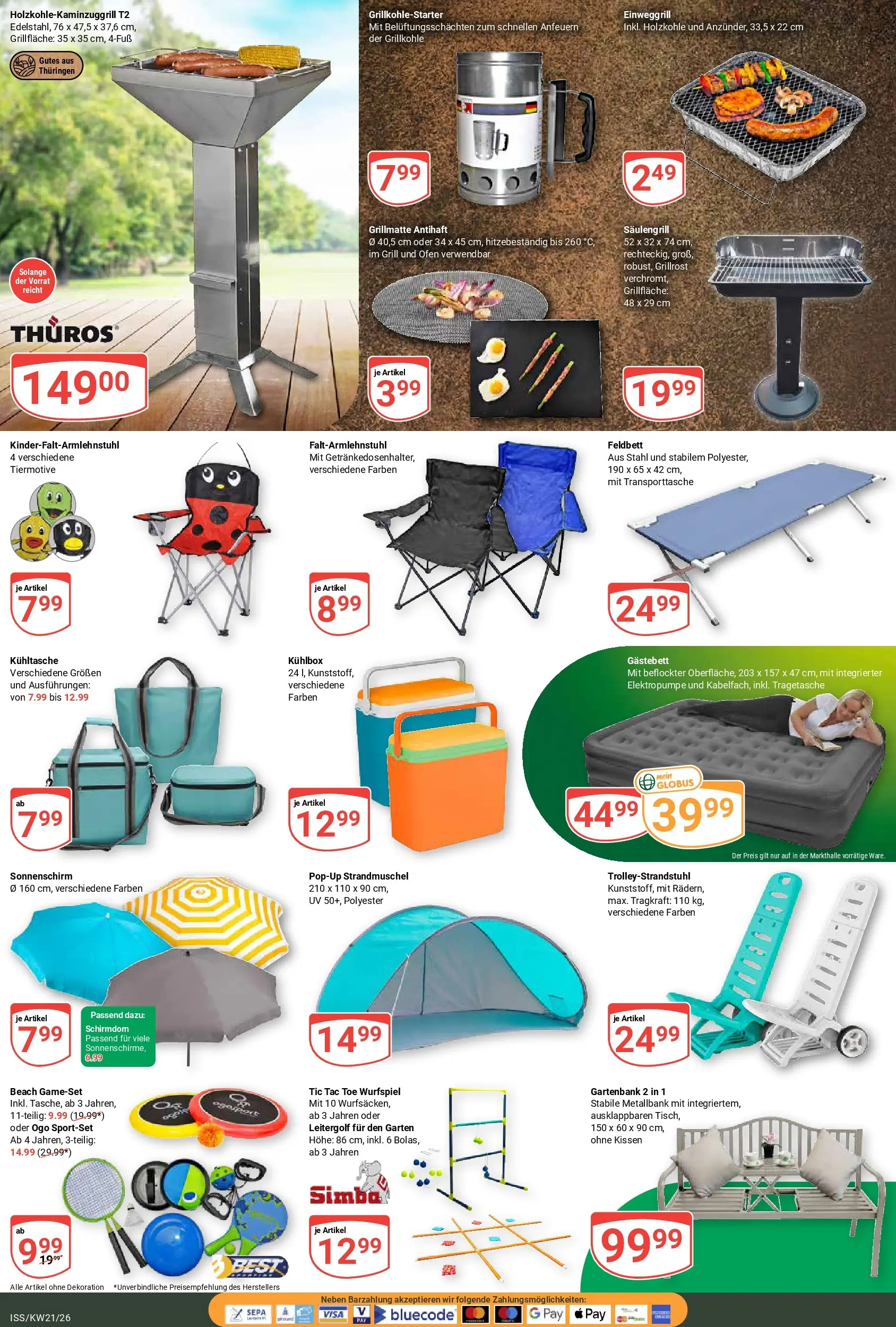 Globus Prospekt Isserstedt	 (ab 17.05.2026) » Angebote online | Seite: 28 | Produkte: Ofen, Grill, Kissen, Sonnenschirm