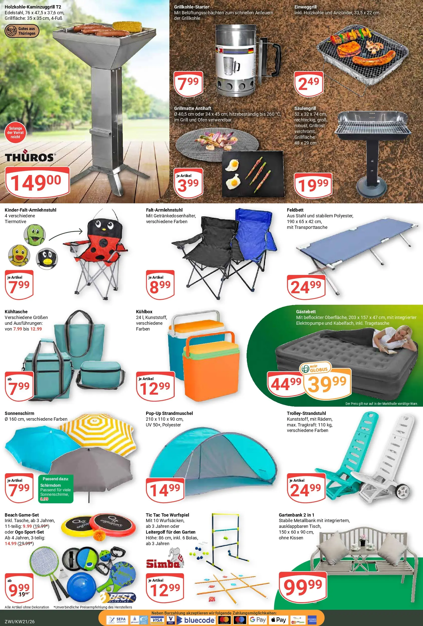 Globus Prospekt Zwickau	 (ab 17.05.2026) » Angebote online | Seite: 29 | Produkte: Ofen, Grill, Kissen, Sonnenschirm